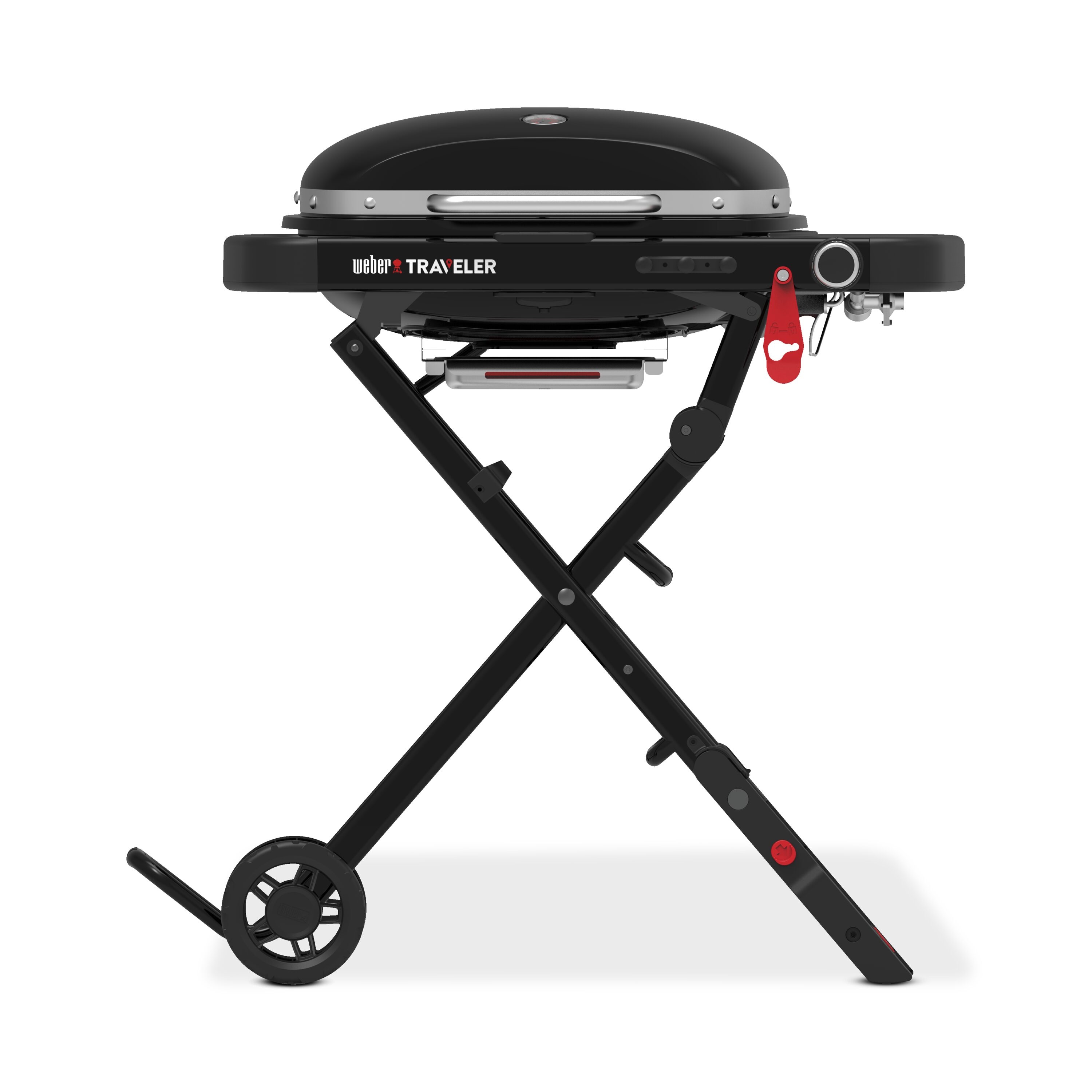 Weber Traveler Compact 240-Sq. in Black Portable Liquid propane Grill