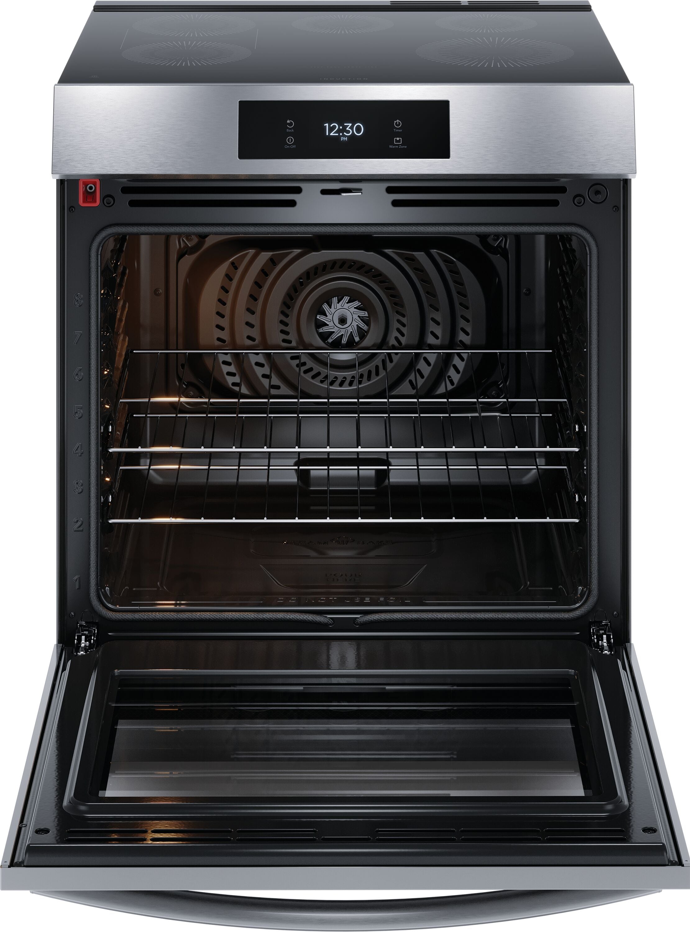 Frigidaire Gallery 30-in 5 Burners 6.2-cu ft Air Fry Convection Oven Slide-in Single Induction Range (Fingerprint Resistant Stainless Steel)