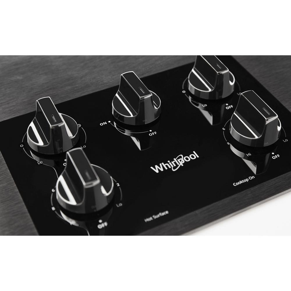 Whirlpool 36-in 5 burners Smooth Surface (Radiant) Black Electric Cooktop