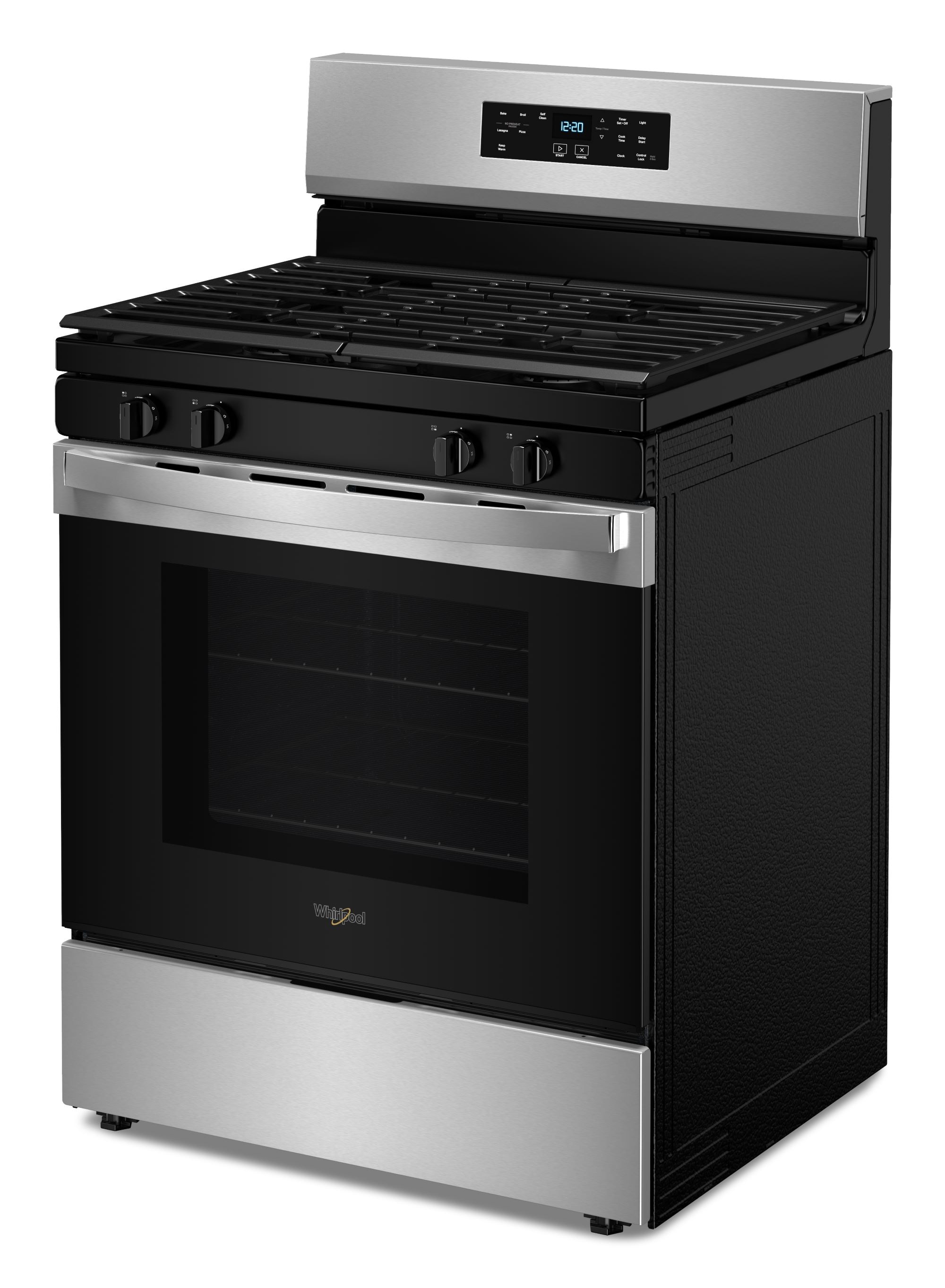 Whirlpool 30-in 4 burners 5-cu ft Freestanding Natural Gas Range ( Stainless Steel )
