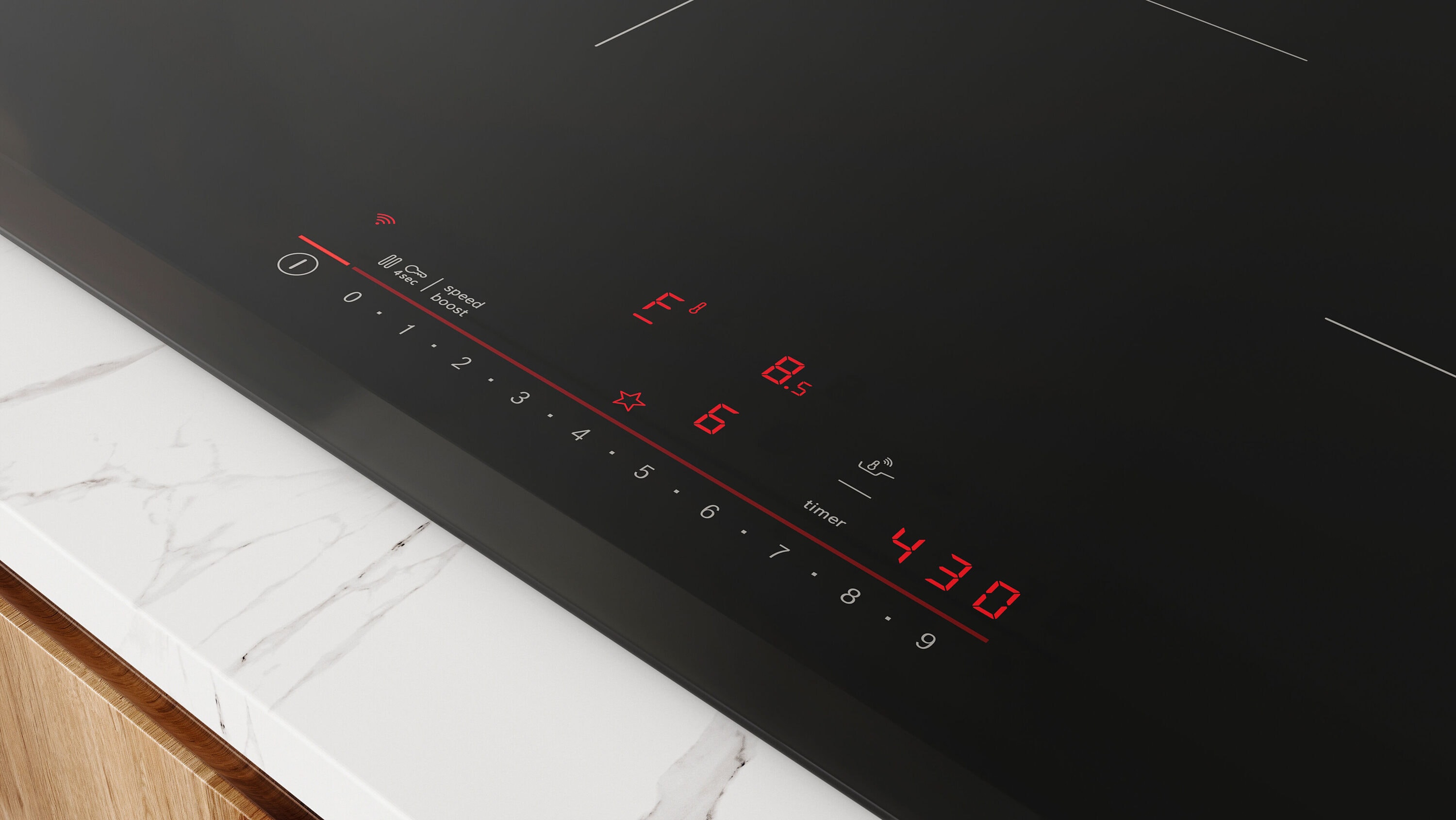 Bosch 800 Series 24-in 3 burners Black Smart Compatible Induction Cooktop