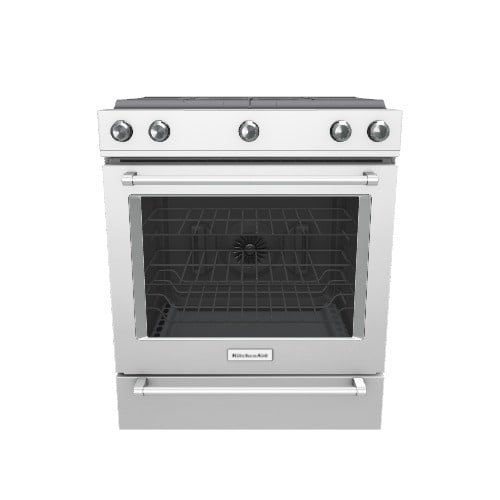 KitchenAid 30-in 5 burners 5.8000-cu ft Convection Oven Slide-In Natural Gas Range ( Stainless steel )