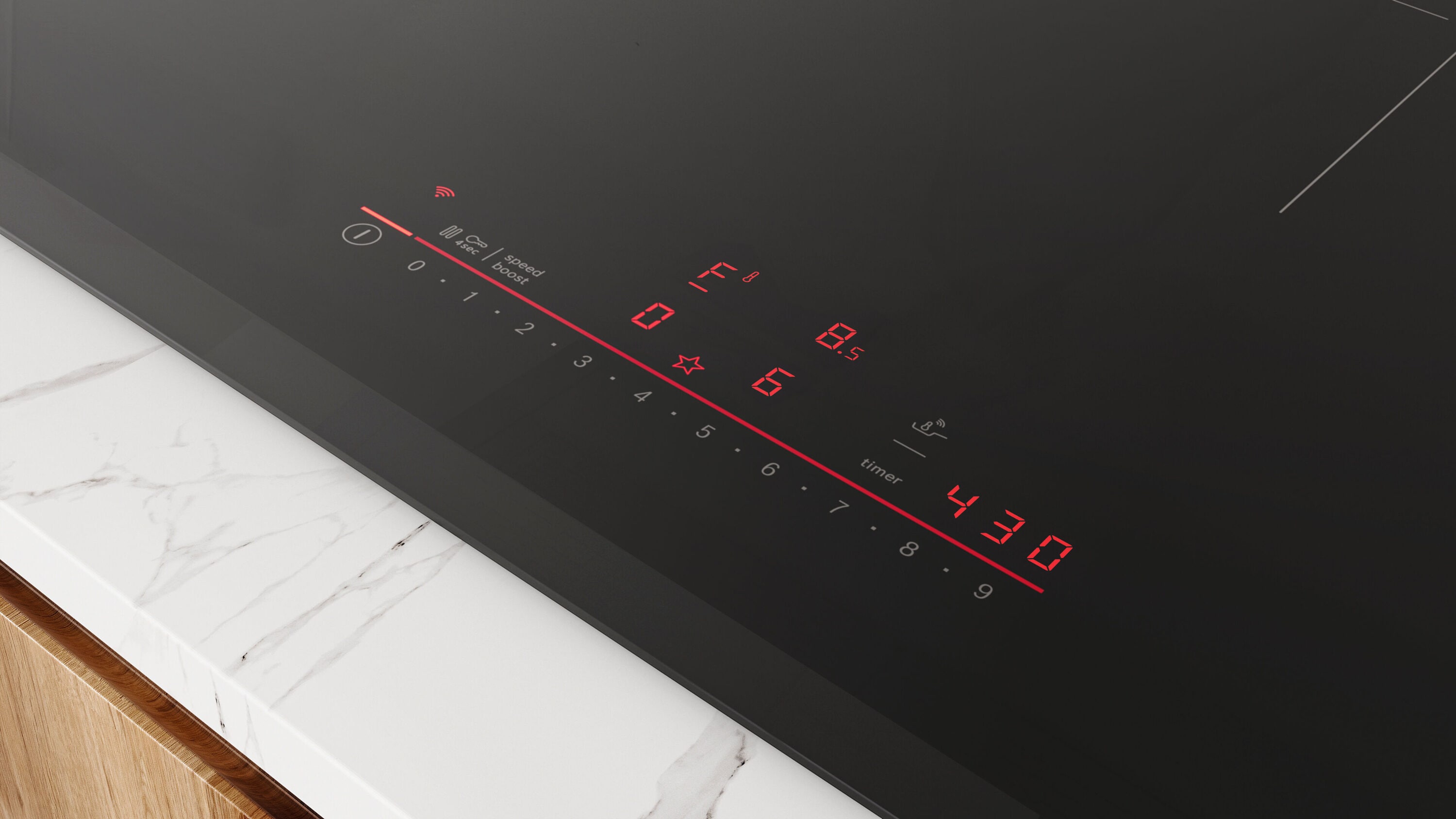 Bosch 800 Series 30-in 4 burners Black Smart Compatible Induction Cooktop