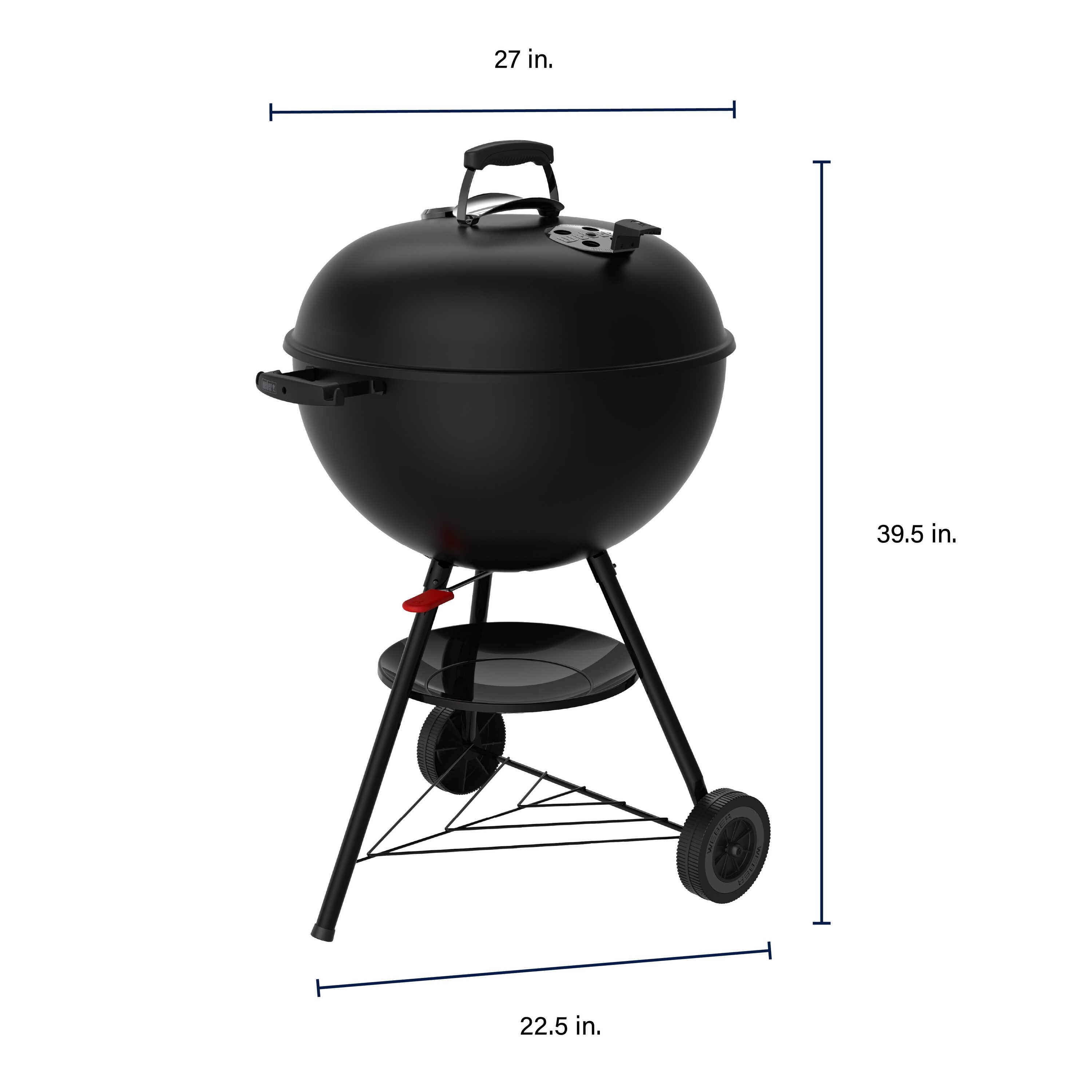 Weber Original Kettle Stealth 22-in W Matte Black Kettle Charcoal Grill