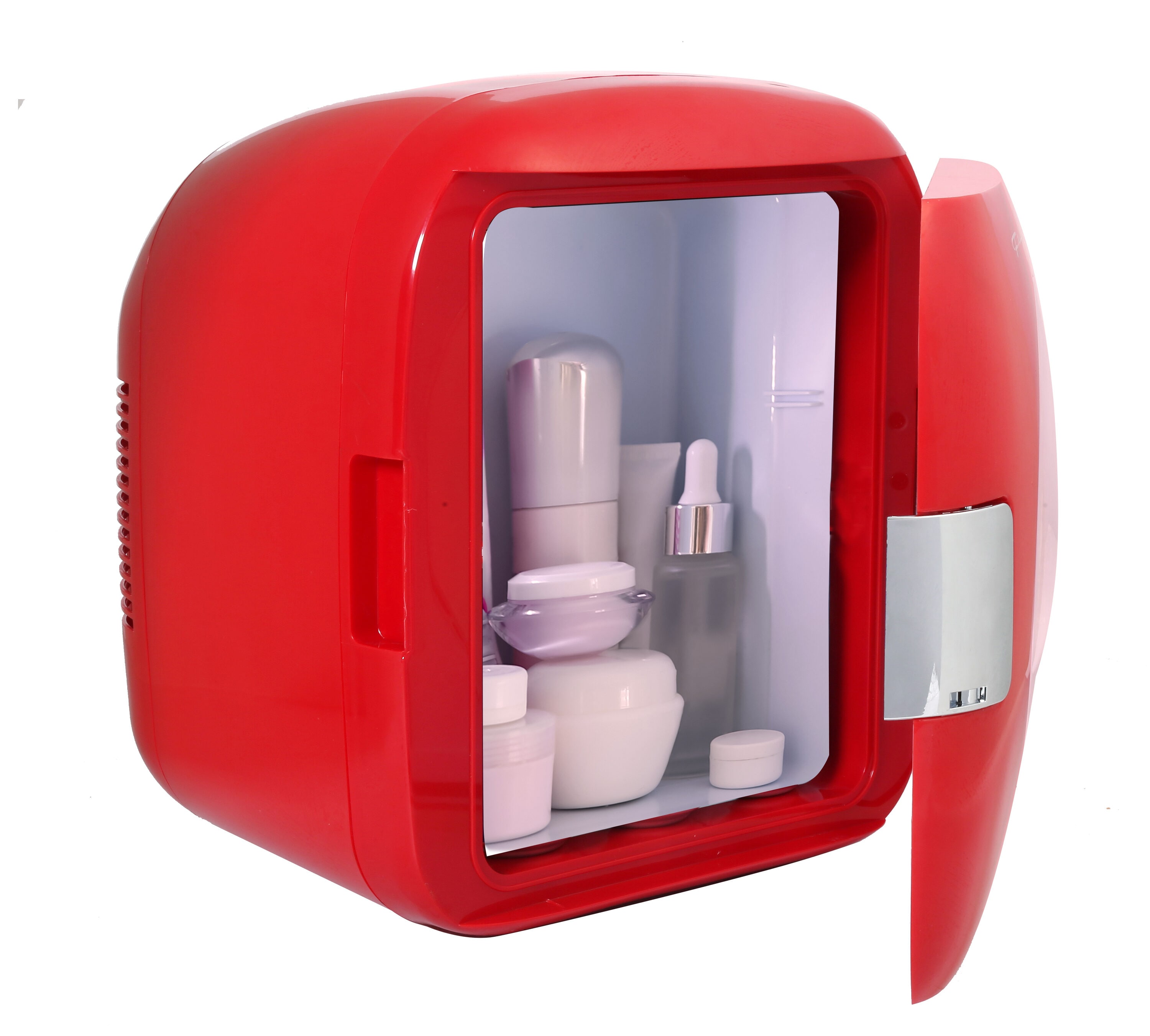 Frigidaire 11.75-in W 6 -Can Capacity Red Freestanding Indoor Beverage Refrigerator with Glass Door