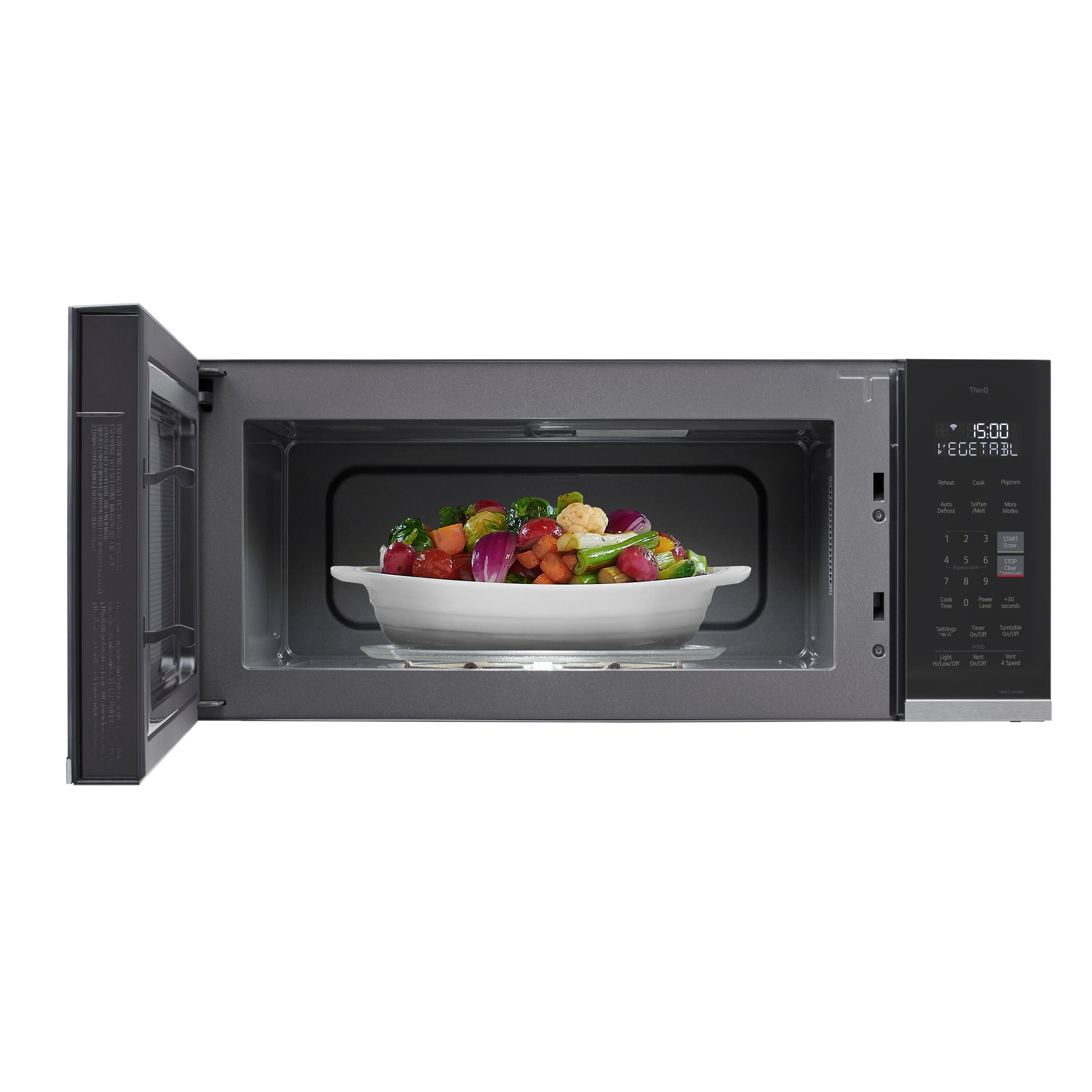 LG 1 3 cu ft 1000 Watt Low Profile 29 88 in Over the Range Microwave with Sensor Cooking Printproof Stainless Steel