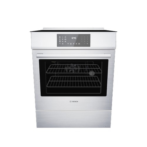 Bosch 800 Series 30-in 4 Burners 4.6-cu ft Convection Oven Slide-in Single Induction Range (Stainless Steel)