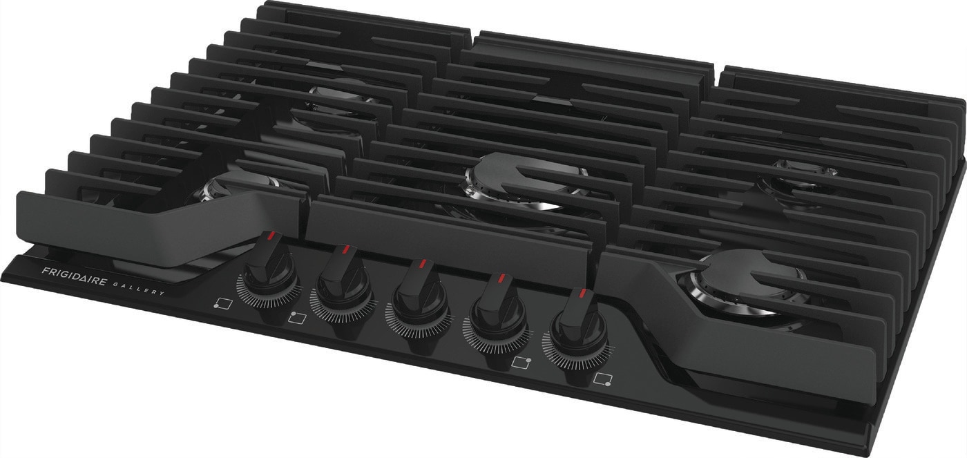 Frigidaire Gallery 30-in 5 burners Black Gas Cooktop