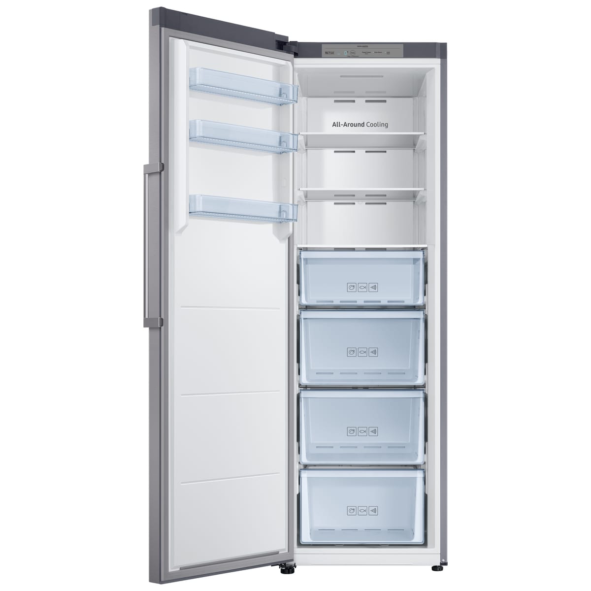 Samsung 11 4 cu ft Garage Ready Frost free Convertible Upright Freezer Refrigerator Stainless Look ENERGY STAR