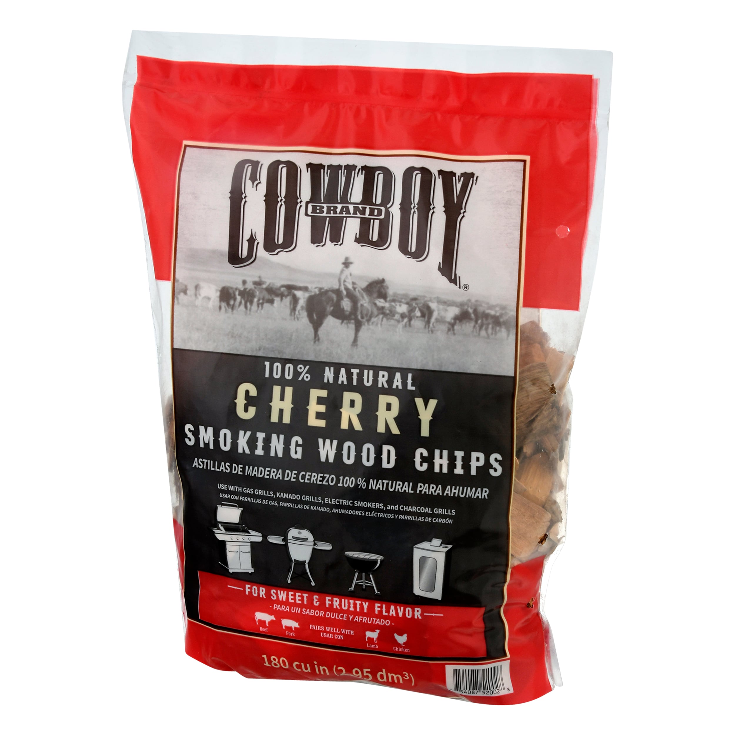 Cowboy Charcoal Cherry 180 Cubic inch(es) Wood chips