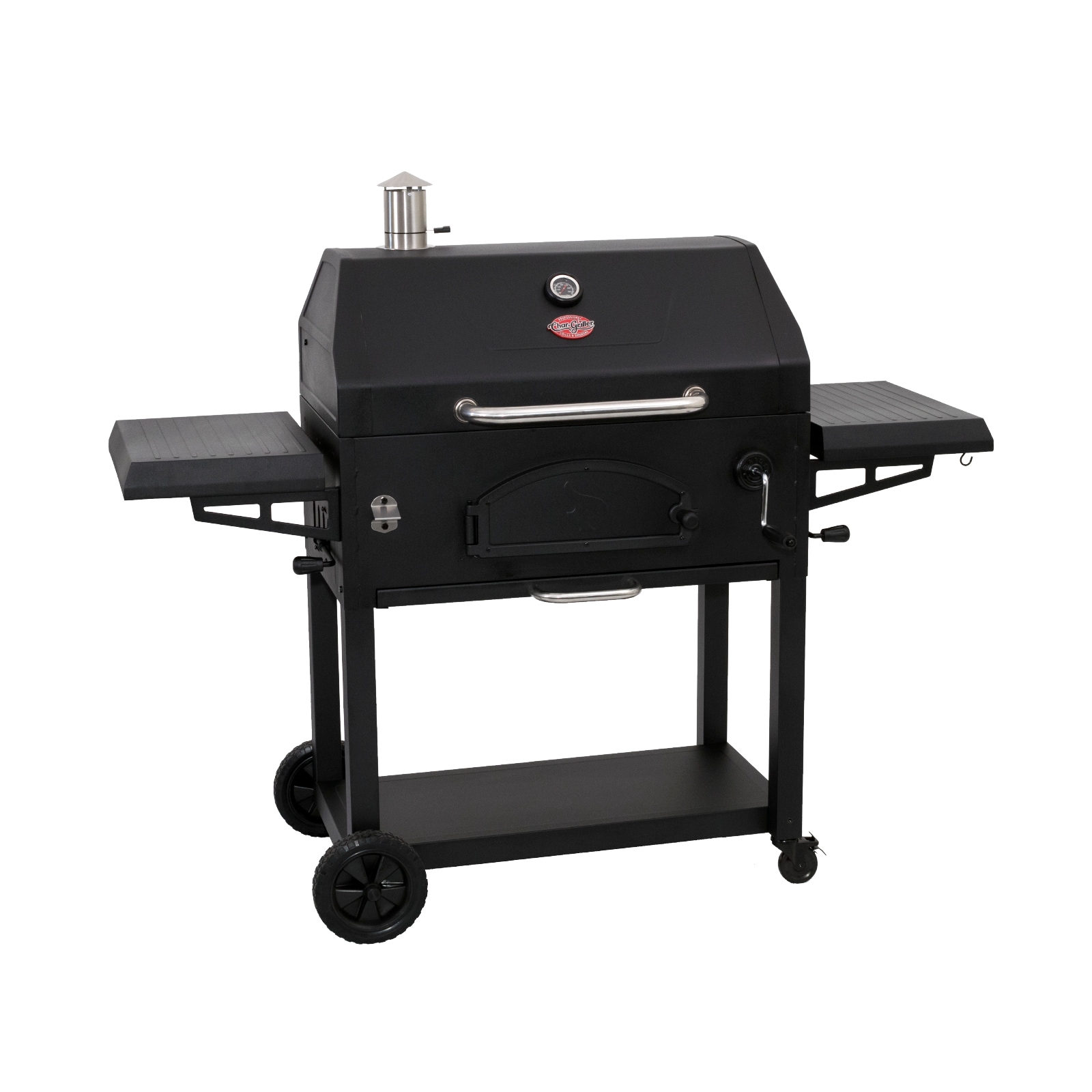 Char-Griller Legacy 33-in W Black Cart Charcoal Grill