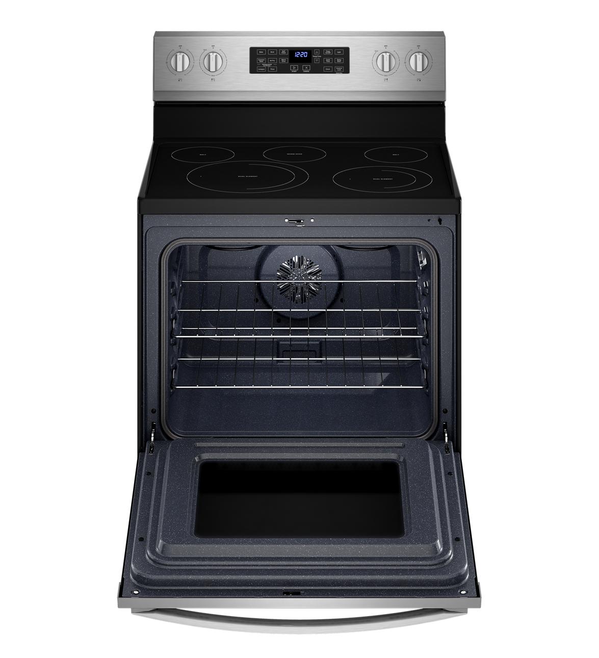 Whirlpool 30-in 5 burners 5.0-cu ft Air Fry Convection Oven Freestanding Natural Gas Range ( Fingerprint Resistant Stainless Steel )