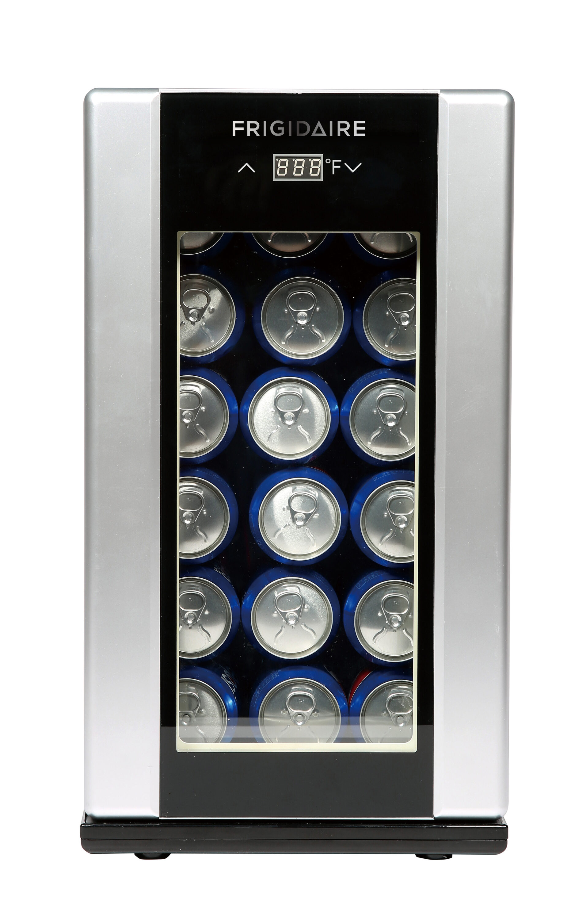 Frigidaire 13-in W 18 -Can Capacity Stainless Freestanding Indoor Beverage Refrigerator with Glass Door