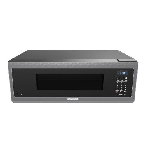 Samsung 1 1 cu ft Smart SLIM Over the Range Microwave with 400 CFM Hood Ventilation Wi Fi and Voice Control Fingerprint Resistant Stainless Steel