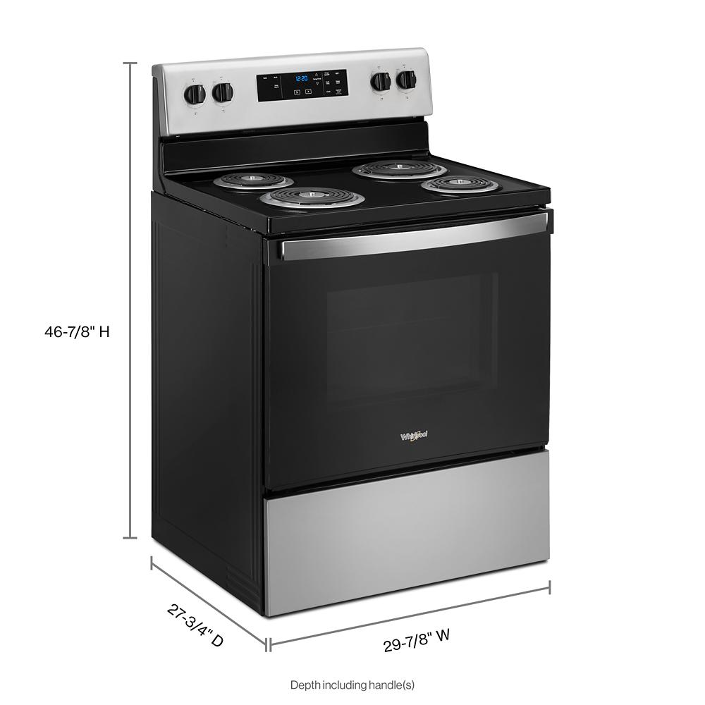 Whirlpool 30-in 4 burners 4.8-cu ft Freestanding Electric Range ( Stainless Steel )