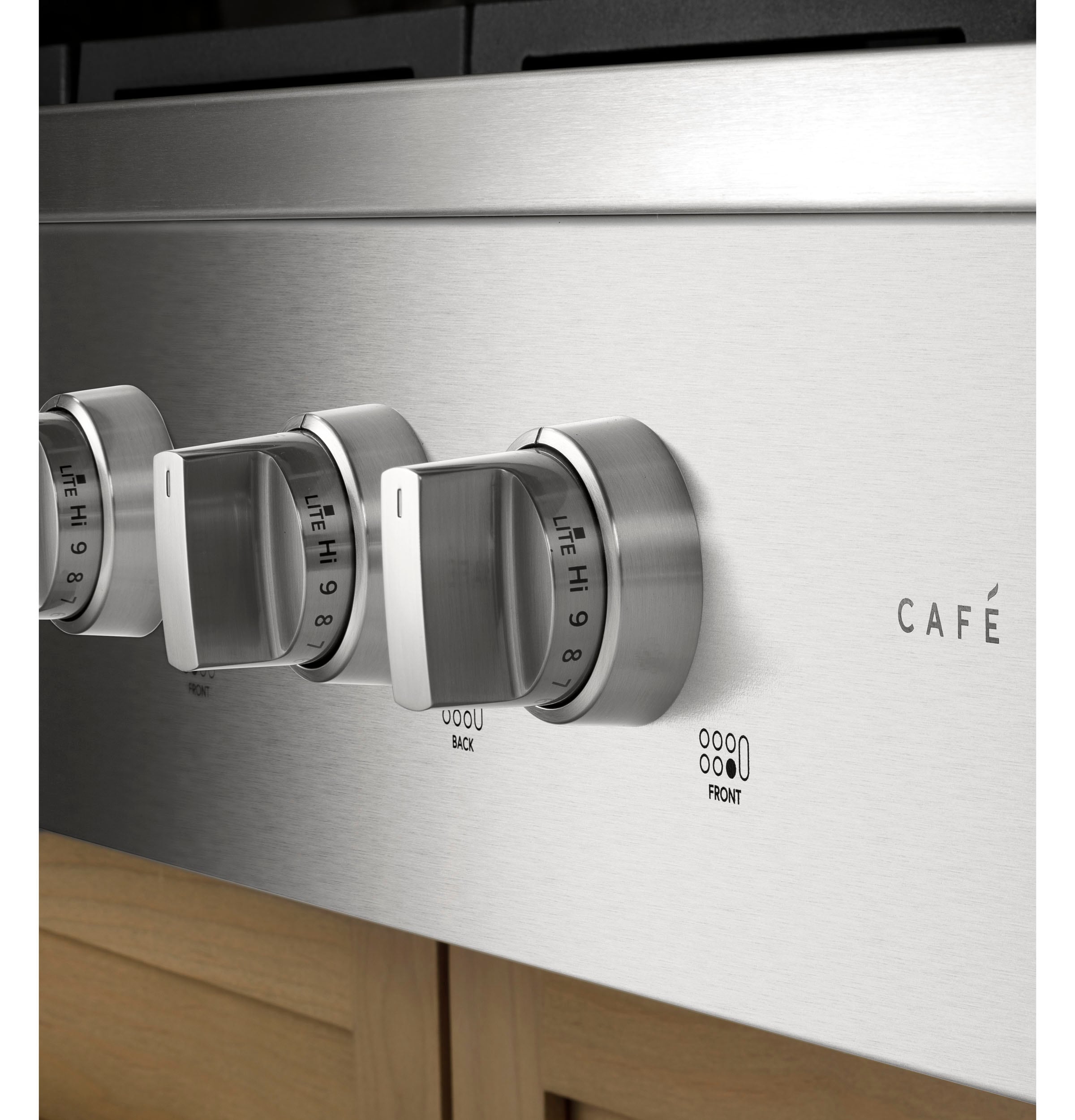 Cafe 36-in Gas range Handle and knob kit ( Brushed Stainless )