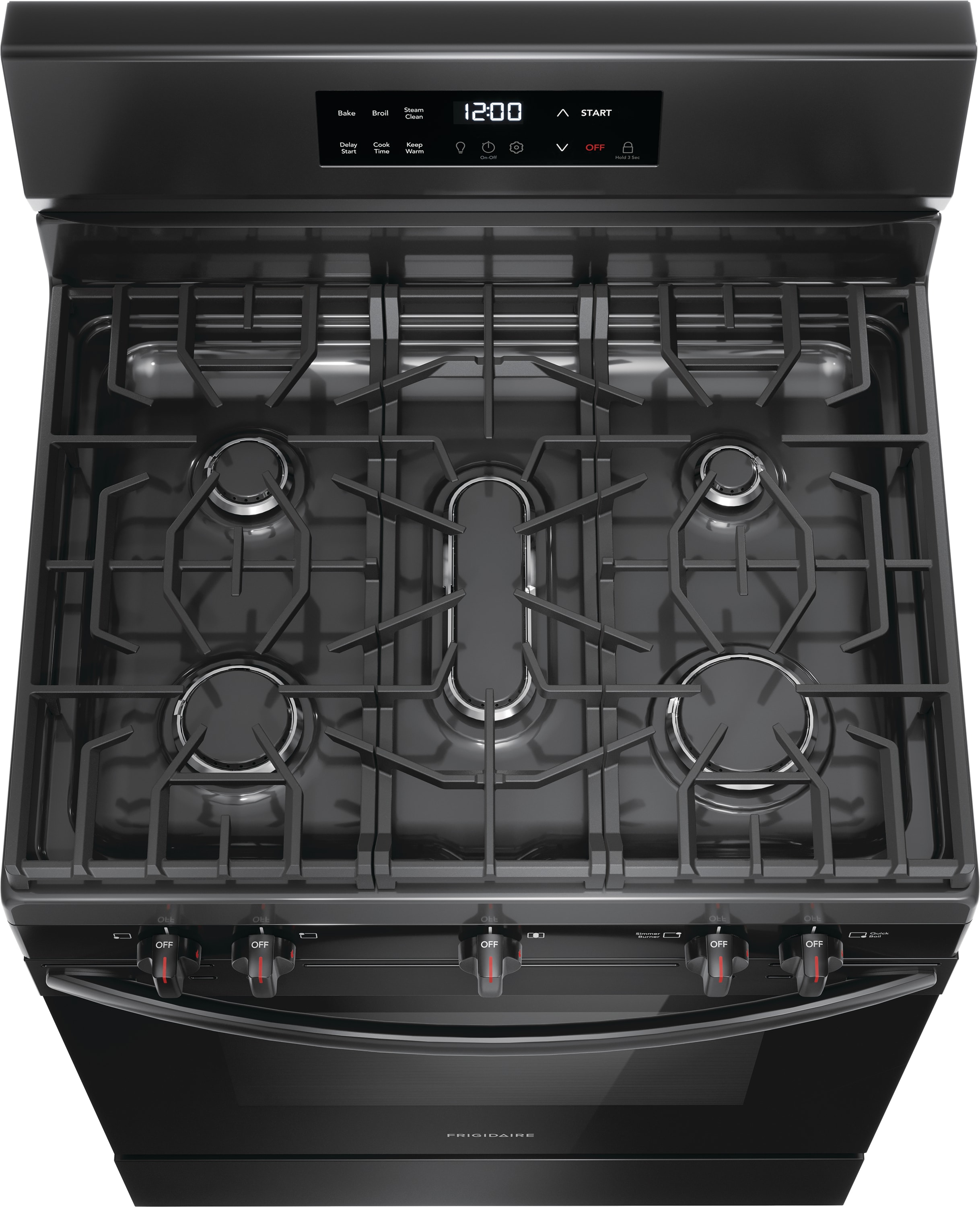 Frigidaire 30-in 5 burners 5.1-cu ft Freestanding Natural Gas Range ( Black )