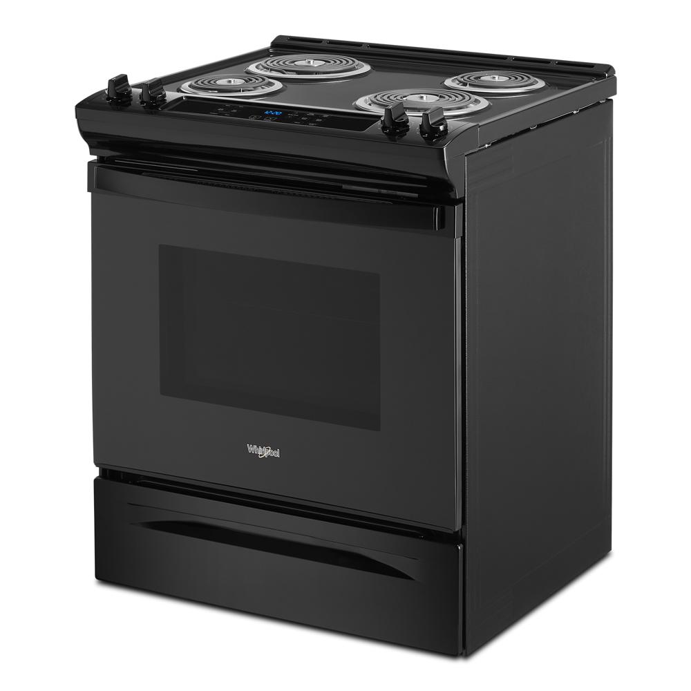 Whirlpool 30-in 4 burners 4.8-cu ft Slide-In Electric Range Black )