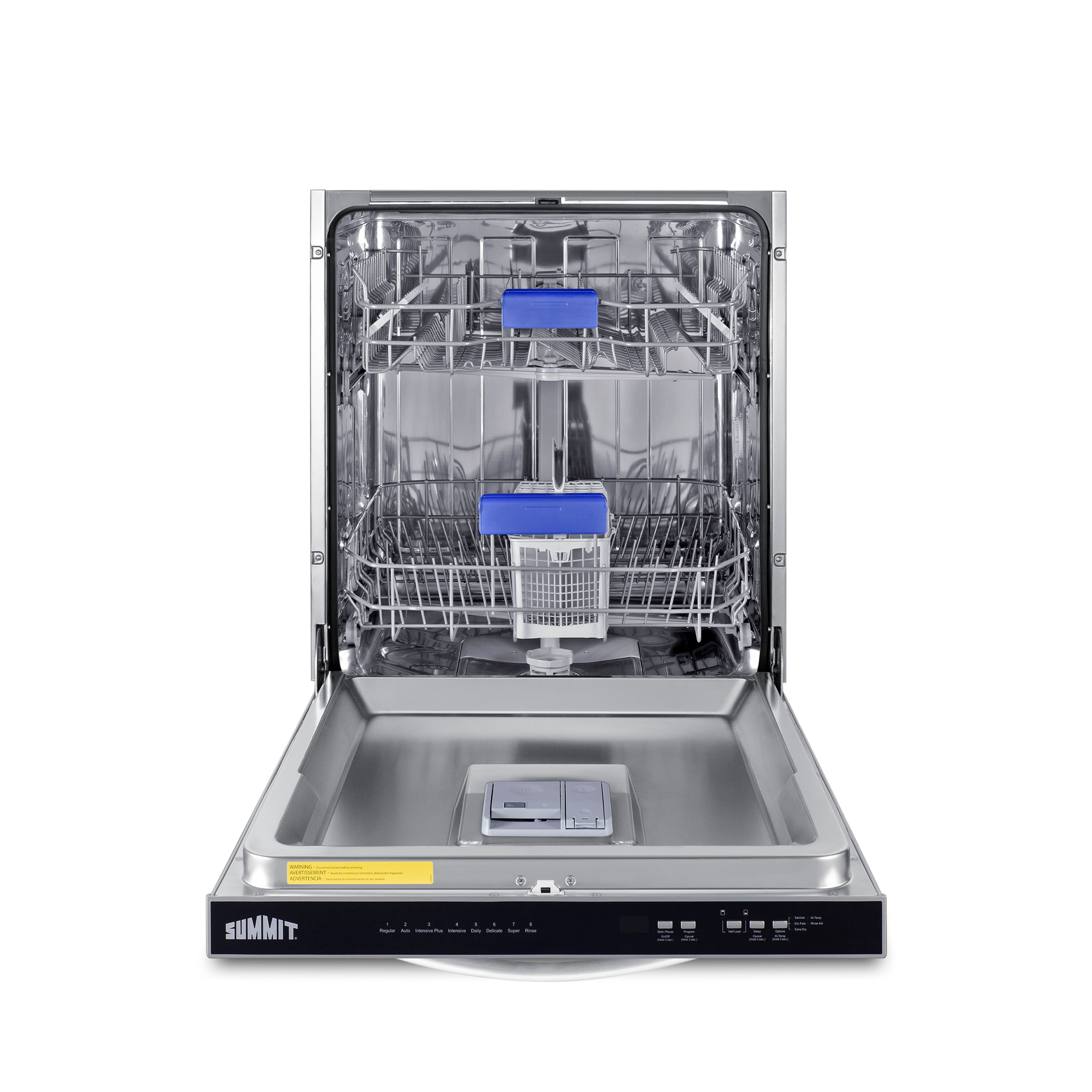 Summit Appliance Top Control 24 in Built In Dishwasher Unfinished Front To Accept Custom Panels ENERGY STAR 47 dBA