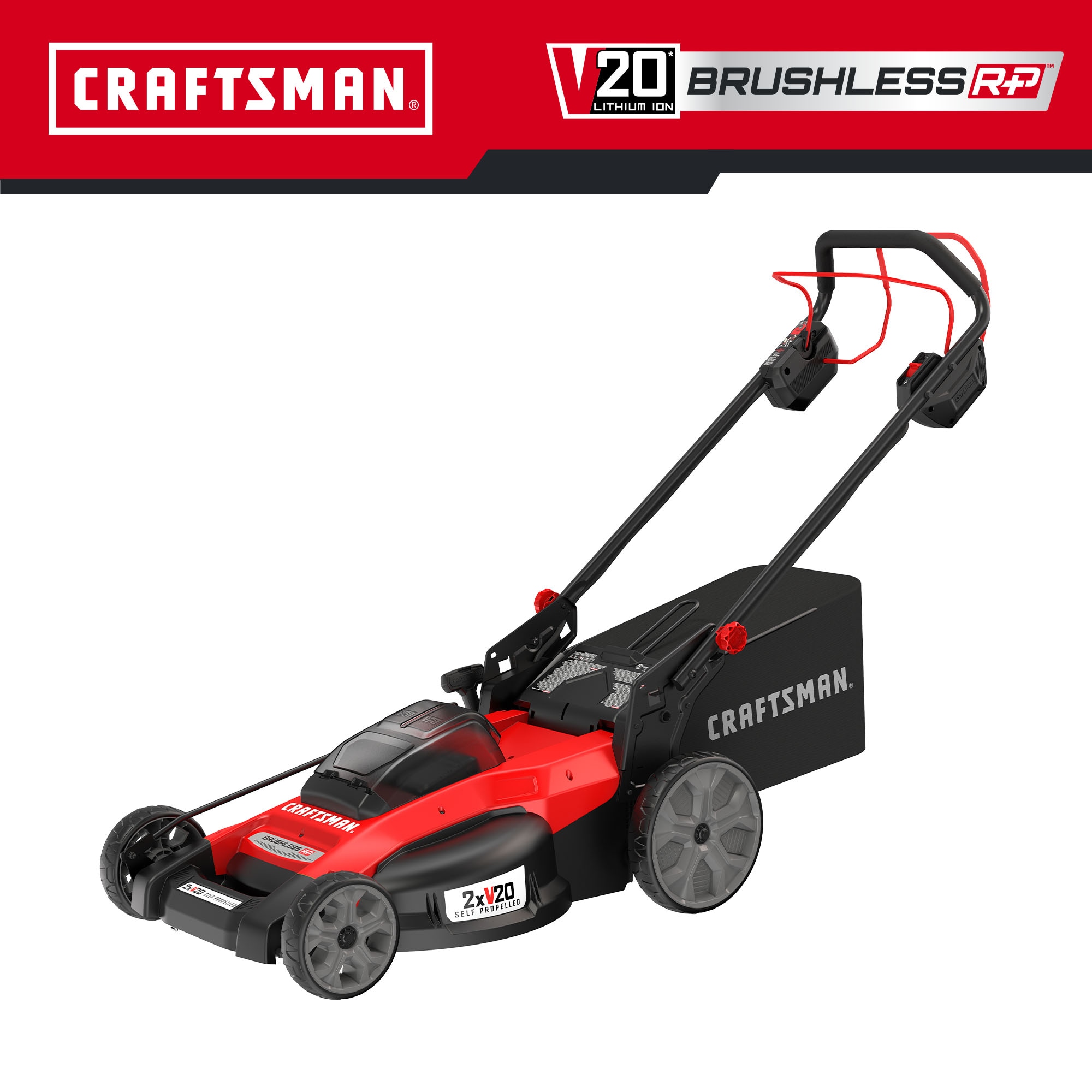 CRAFTSMAN V20 20-volt, 20-in Self Propelled Battery Walk Mower with (2) 5 Ah Battery Included