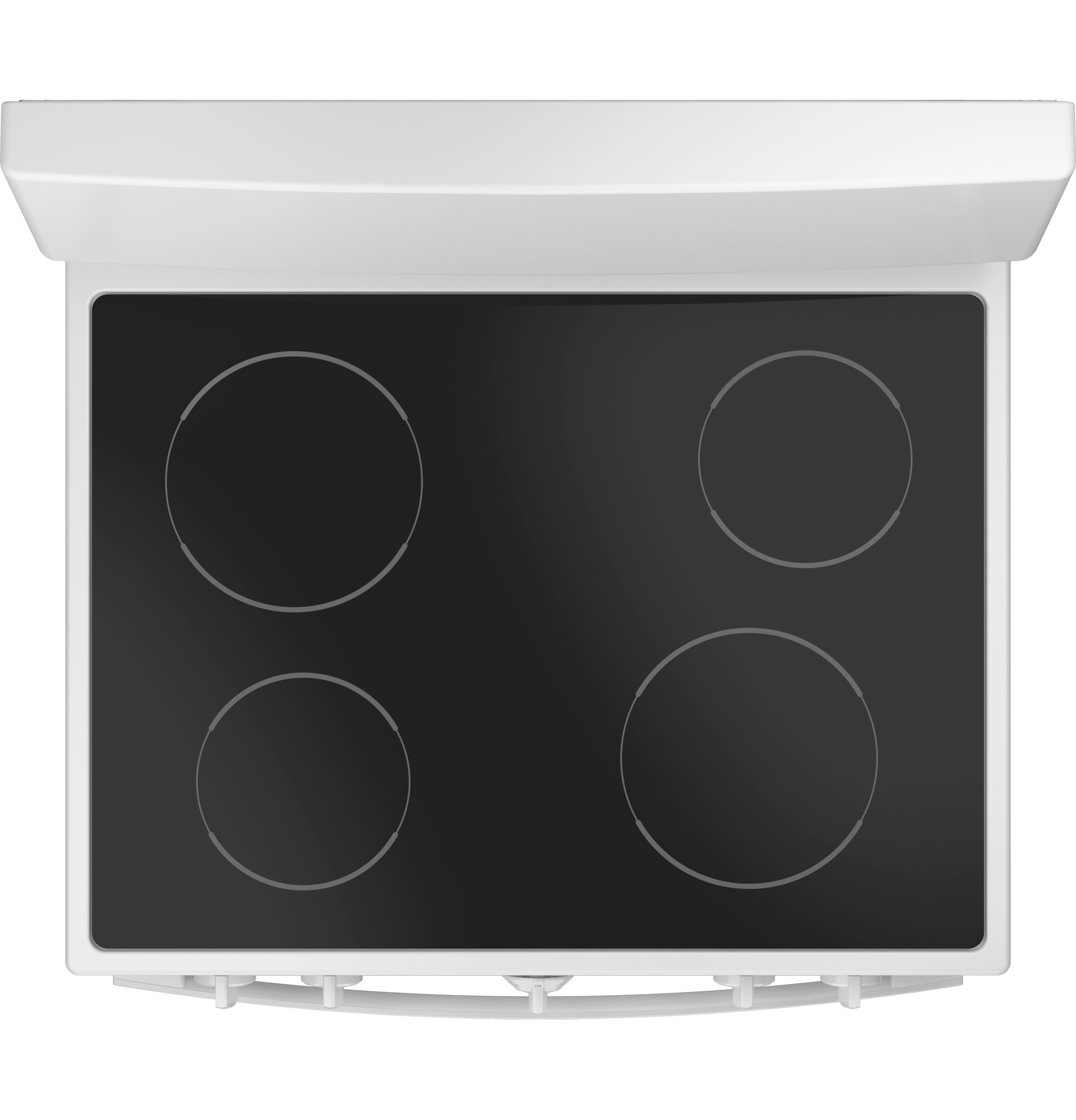 GE 30-in Glass Top 4 burners 5.0-cu ft Freestanding Electric Range ( White )