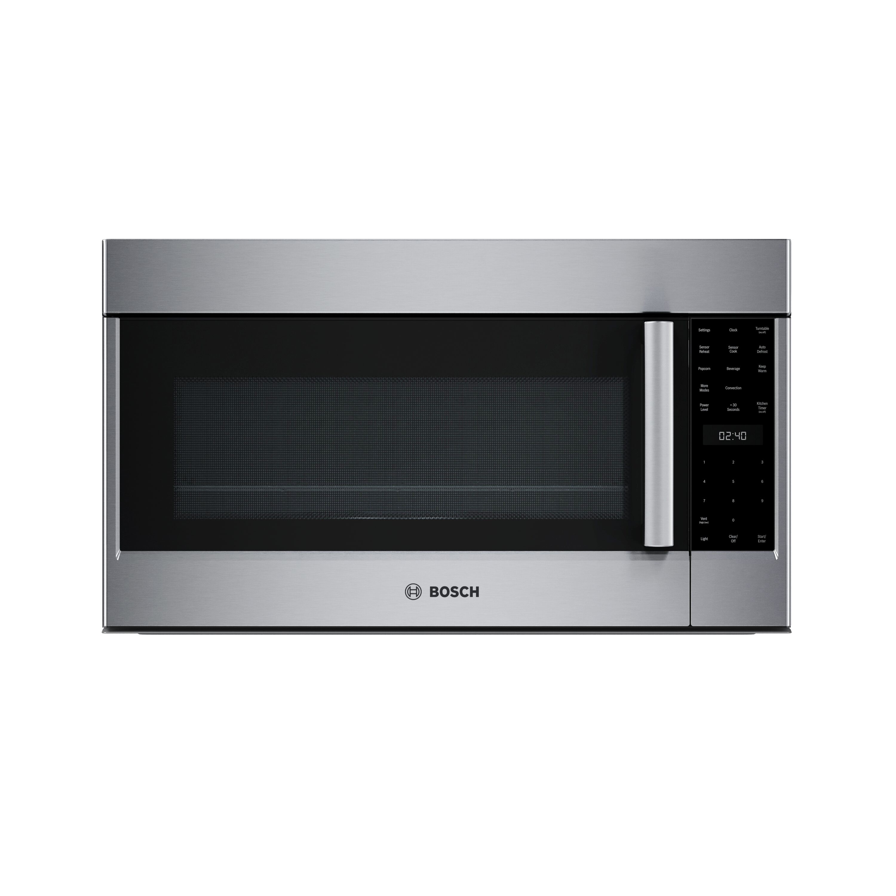Bosch 800 Series 1 9 cu ft 1000 Watt Over the Range Convection Microwave with Sensor Cooking Stainless Steel