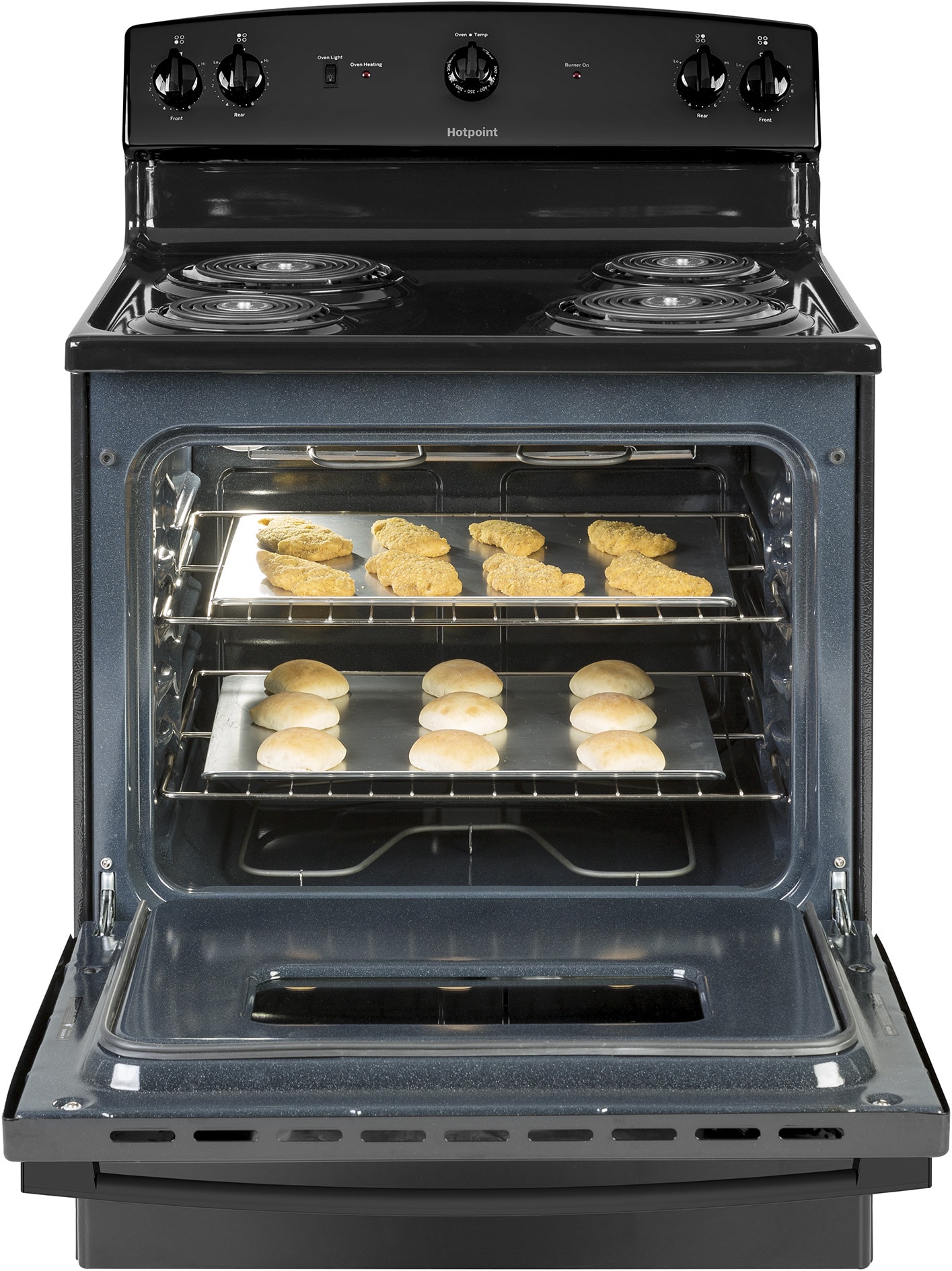 Hotpoint 30-in 4 burners 5.0-cu ft Freestanding Electric Range ( Black )