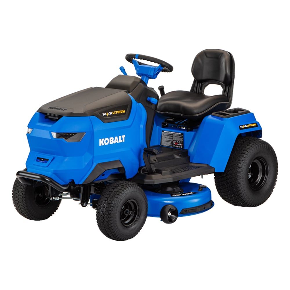 Kobalt MAX-Lithium Tractor 42-in 52-volt Lithium ion Electric Riding lawn mower with ( 1 ) 40 Ah Batteries ( Charger Included )