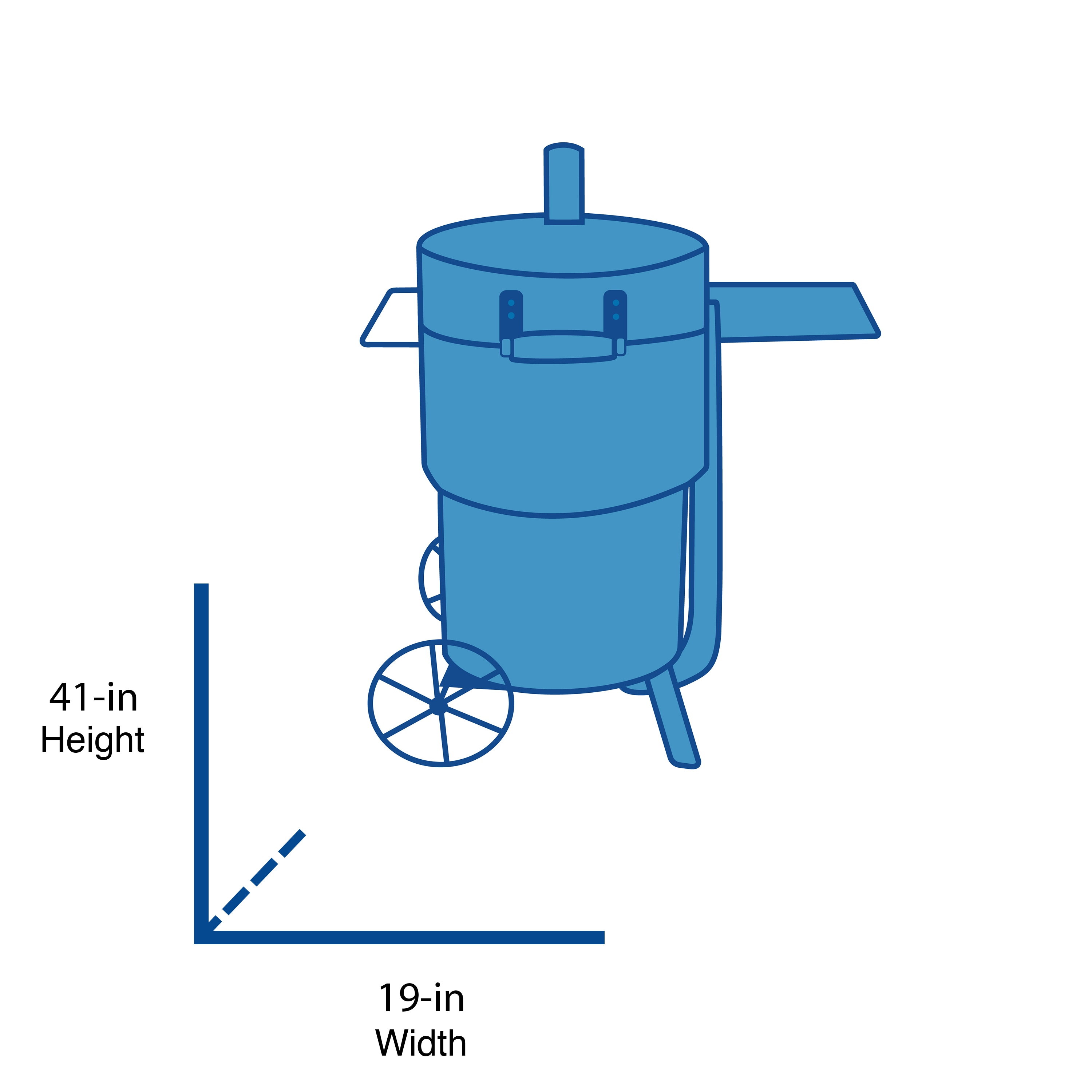 Weber 18-in Smokey Mountain Cooker 481-Sq. in Black Porcelain-Enamel Vertical Charcoal Smoker