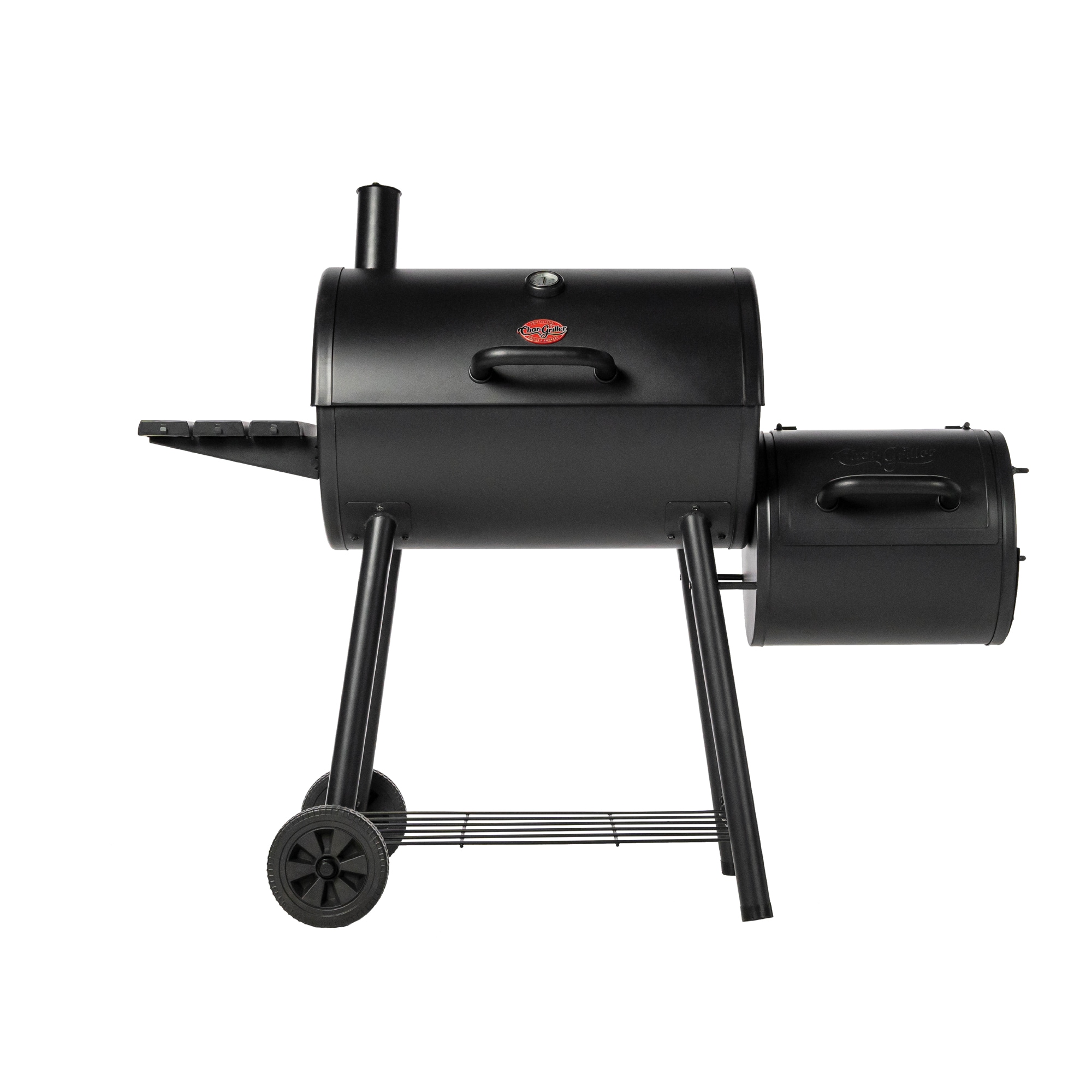 Char-Griller Smokin' Pro 1130-Sq. in Black Horizontal Charcoal Smoker