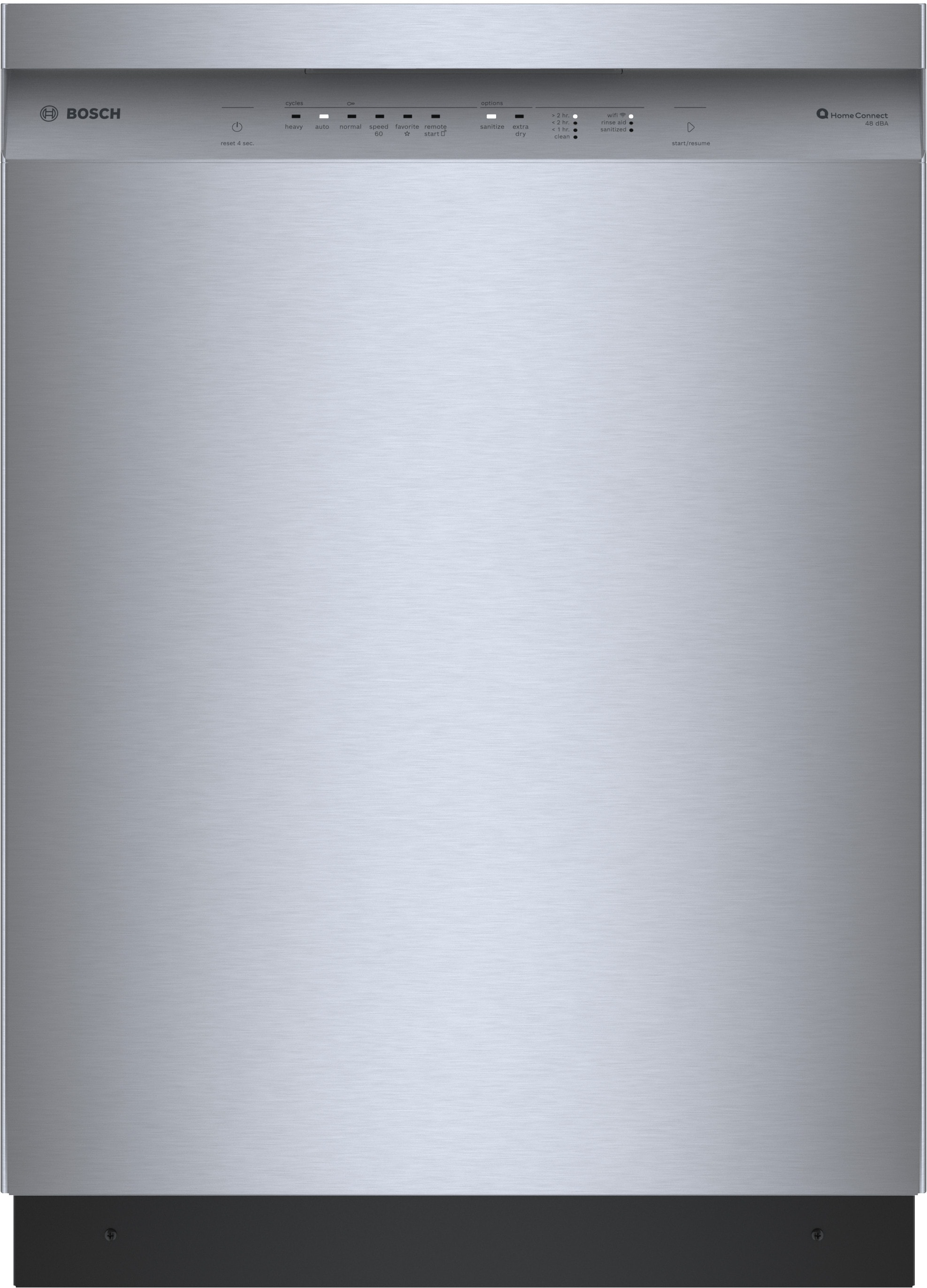 Bosch 300 Series 24 in Front Control Smart Built In Dishwasher Stainless Steel 48 dBA Very Quiet 43 50 Db