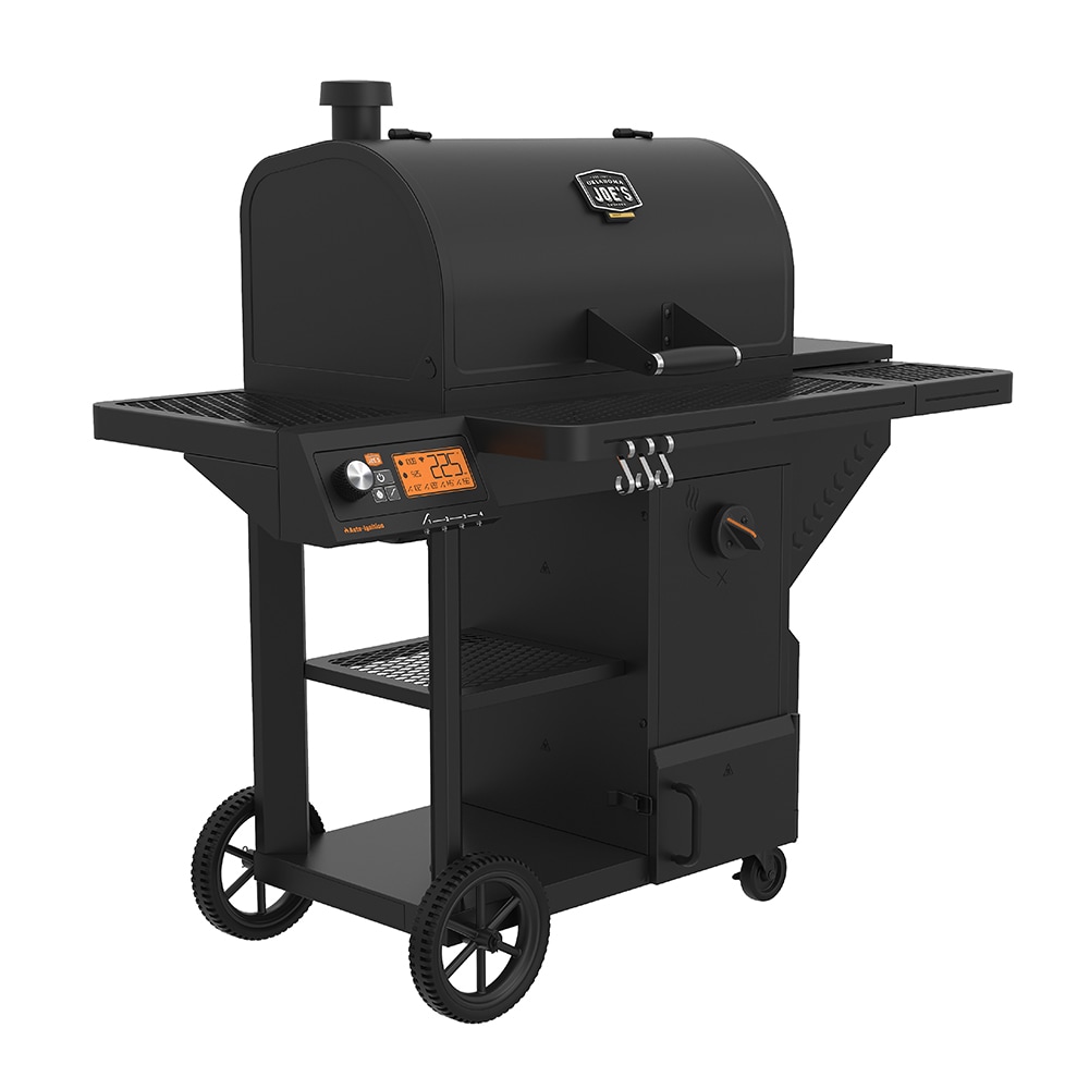 Oklahoma Joe's Tahoma Gravity Feed 1200-Sq. in Black Horizontal Charcoal Smoker