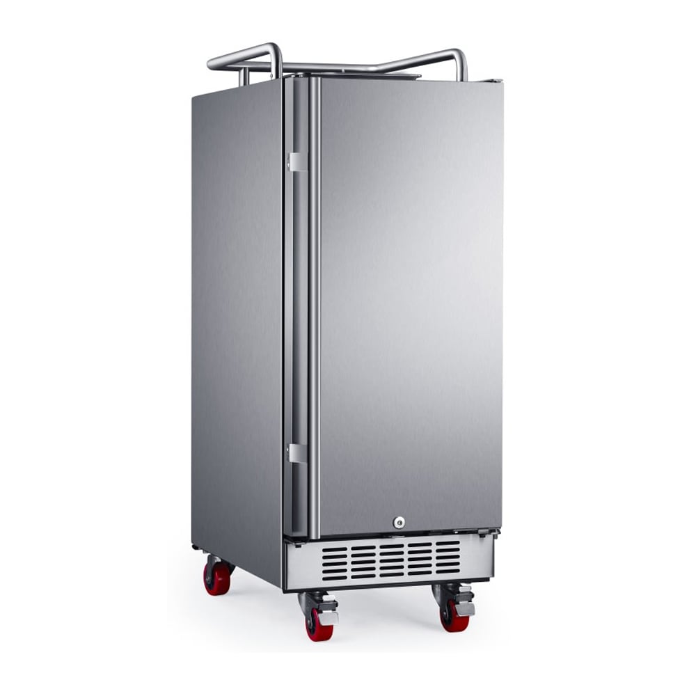EdgeStar Tapless Quarter-barrel keg Stainless Steel Digital Built-in/Freestanding Outdoor Kegerator conversion refrigerator