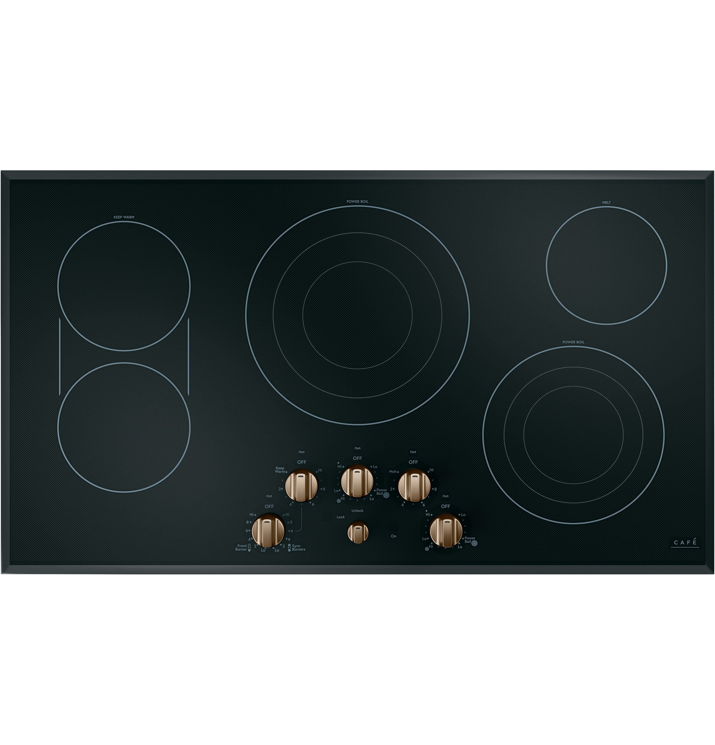 Cafe 30-in Electric cooktop Knob kit ( Brushed Bronze )