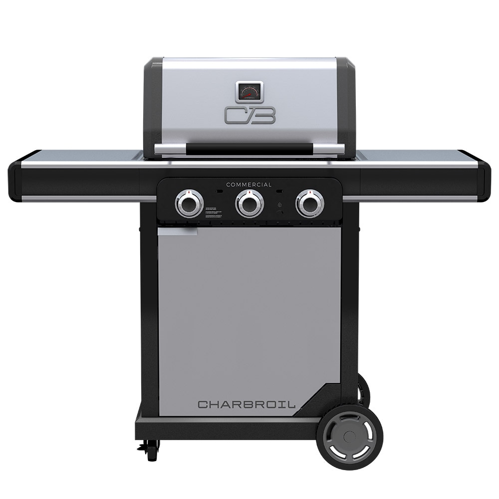 Charbroil Commercial Series Grill and Griddle Combo Stainless Steel 3 -Burner Infrared Liquid Propane and Natural Gas Grill