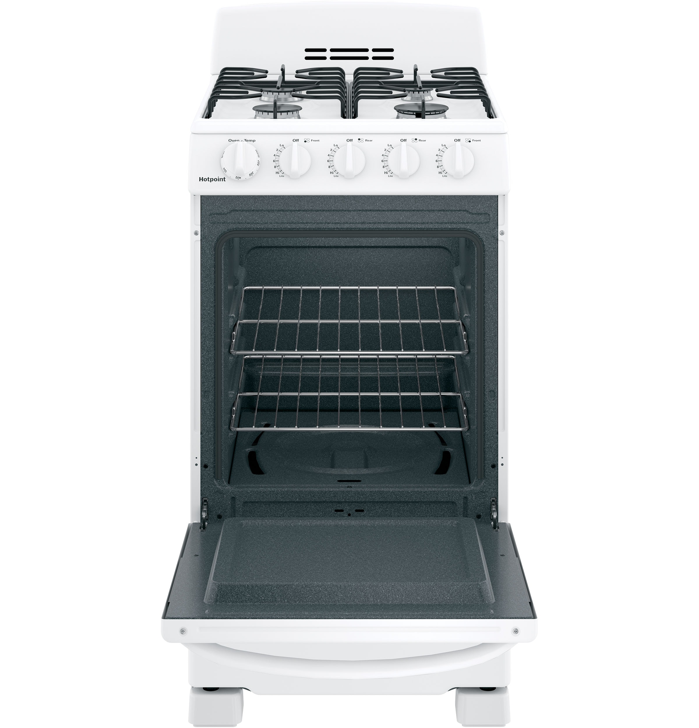 Hotpoint 20-in 4 burners 2.3-cu ft Freestanding Natural Gas Range ( White )