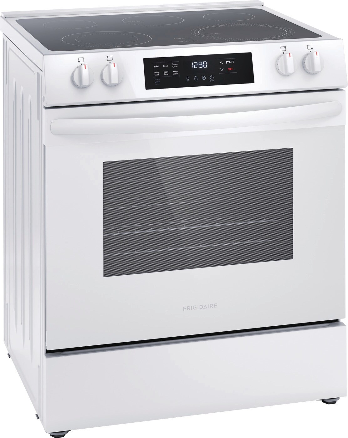 Frigidaire 30-in Glass Top 5 burners 5.3-cu ft Slide-In Electric Range White )