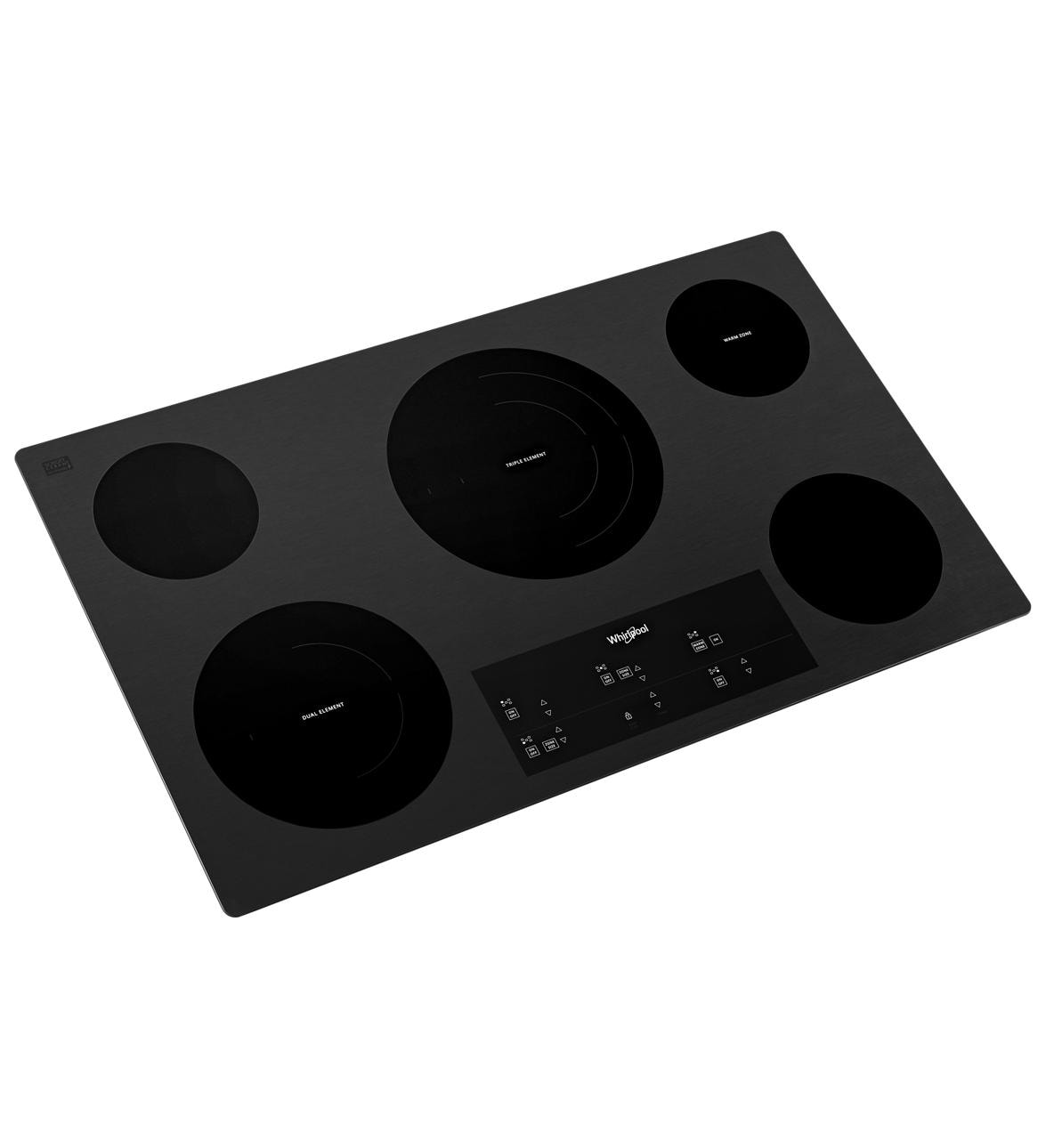 Whirlpool 30-in 5 burners Smooth Surface (Radiant) Stainless steel Electric Cooktop