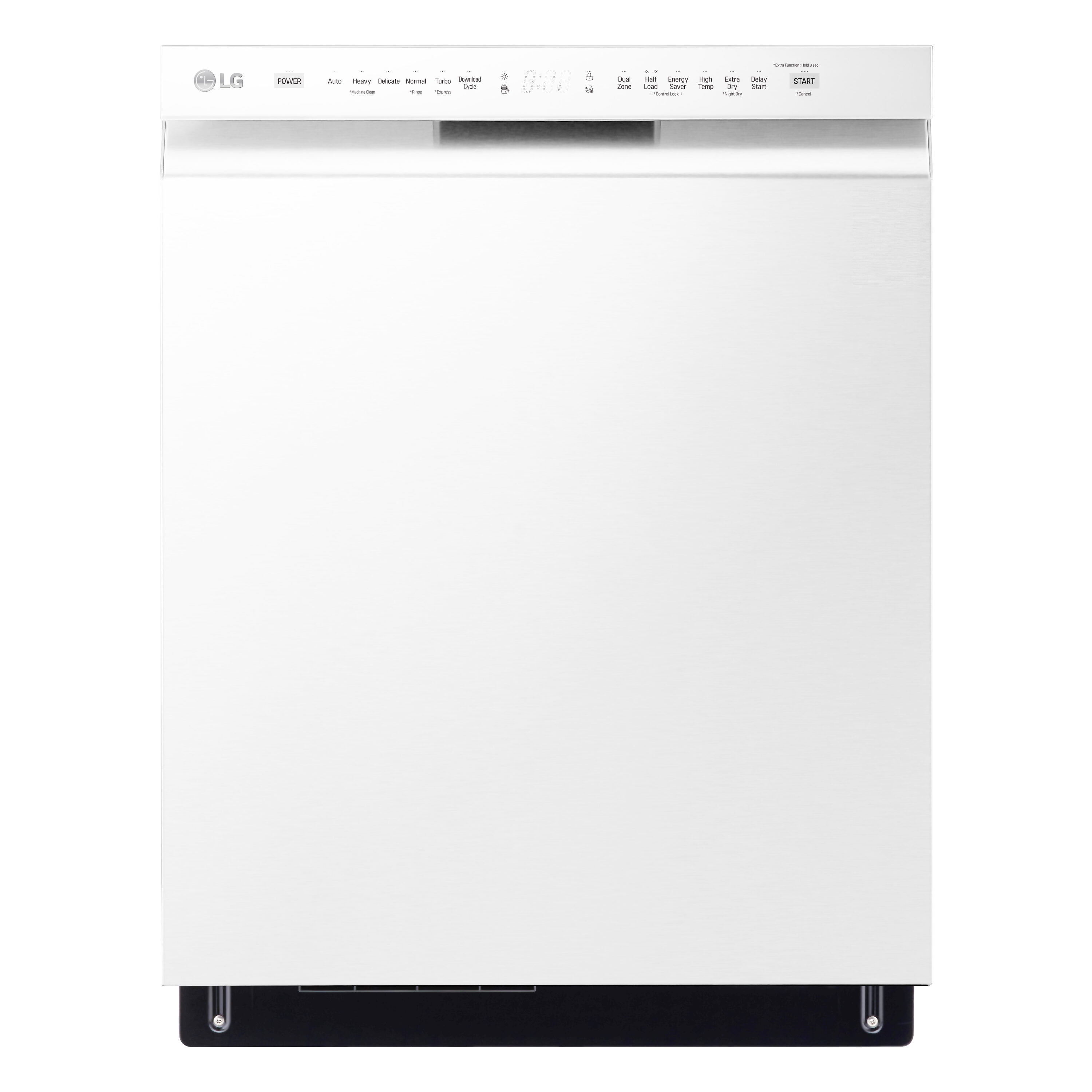 LG QuadWash 24 in Front Control Built in Dishwasher With Third Rack White ENERGY STAR 48 Decibel Very Quiet Sound Level
