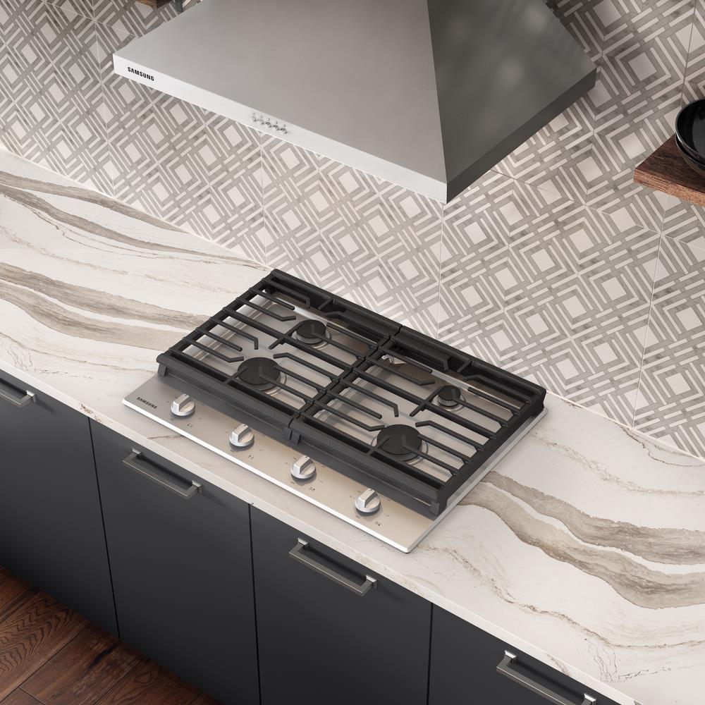 Samsung 30-in 4 burners Stainless steel Gas Cooktop