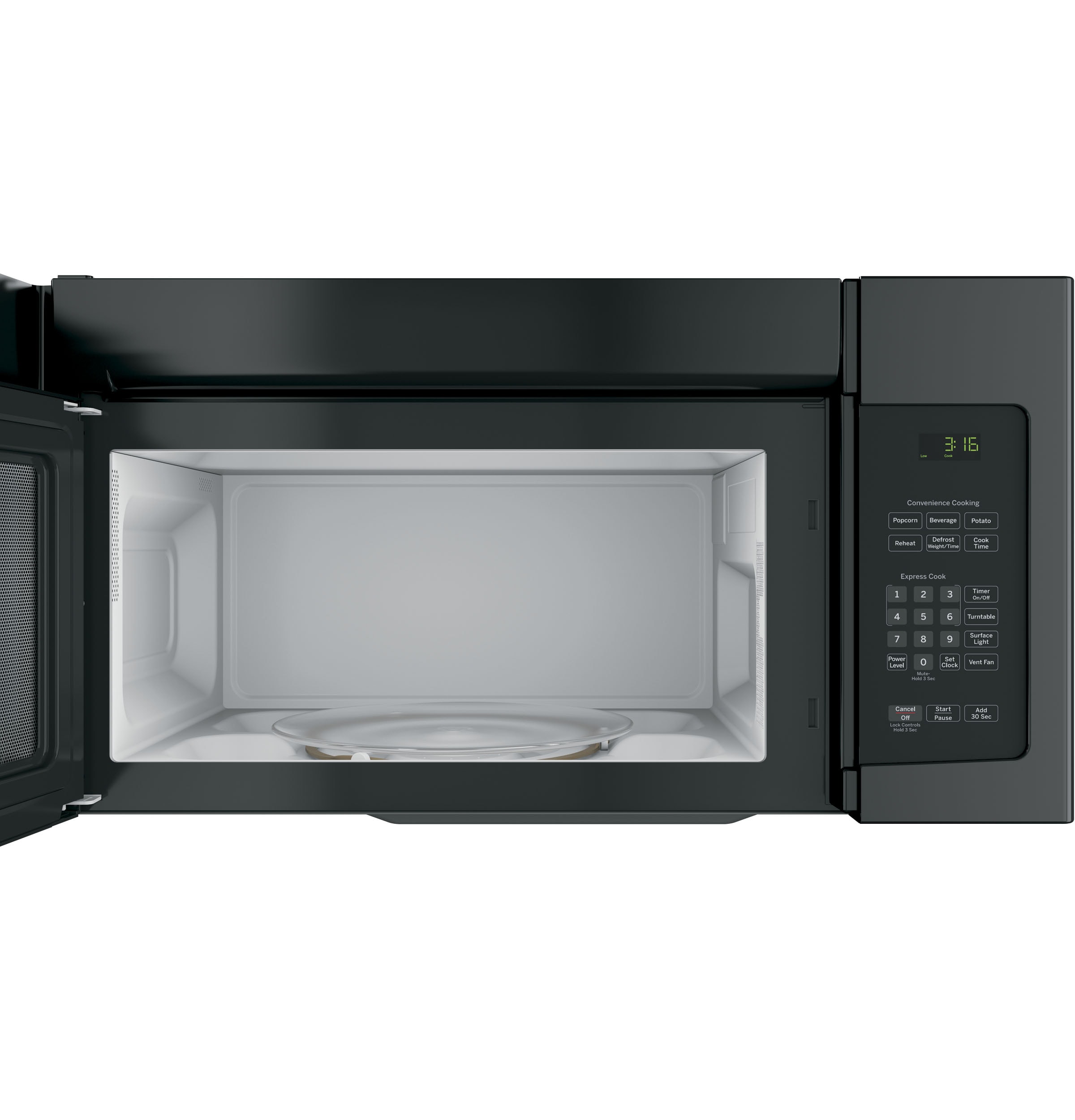 GE 1 6 cu ft 1000 Watt Over the Range Microwave Black