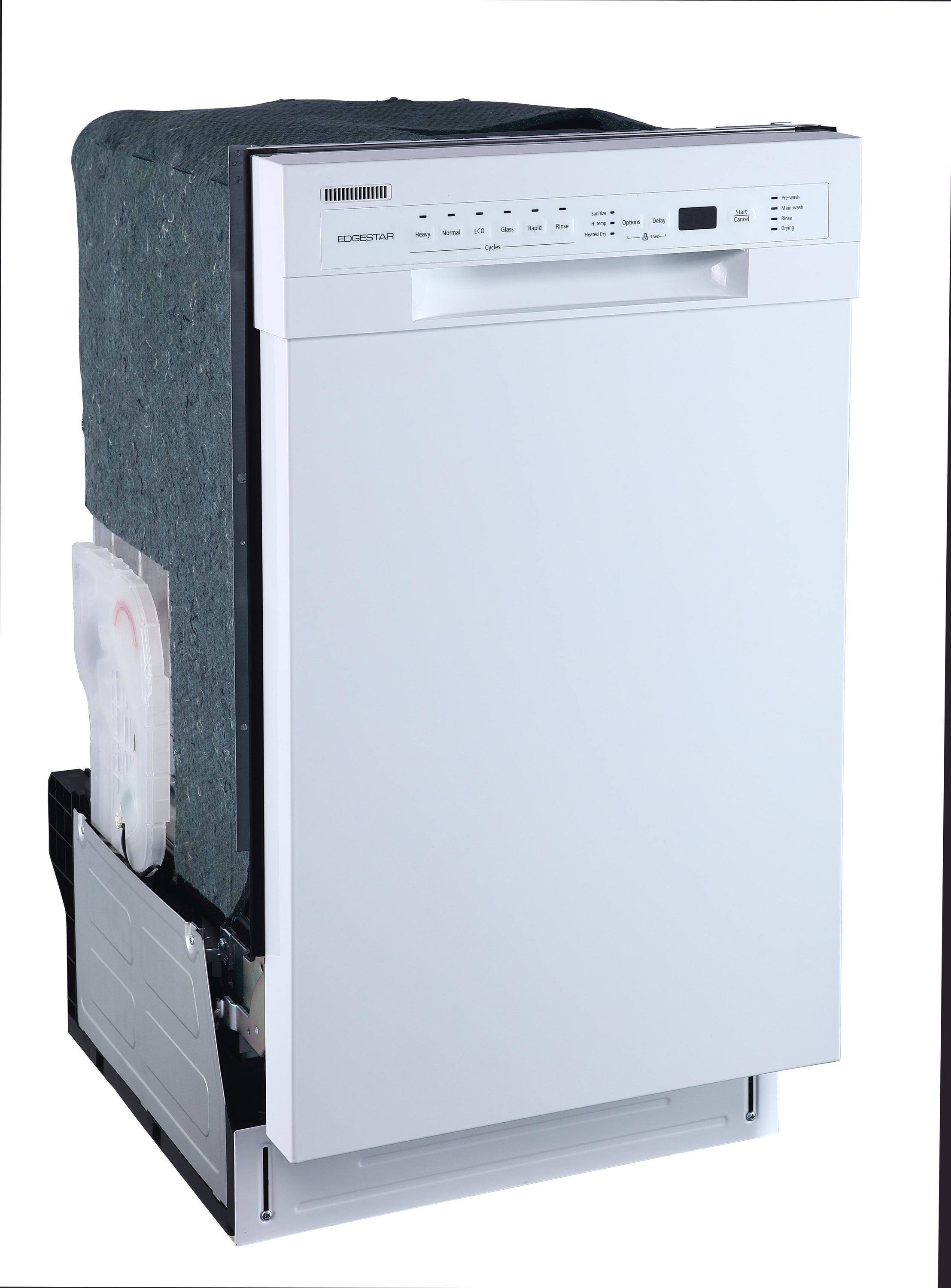 EdgeStar 52 Decibel Front Control 18 in Built In Dishwasher White ENERGY STAR