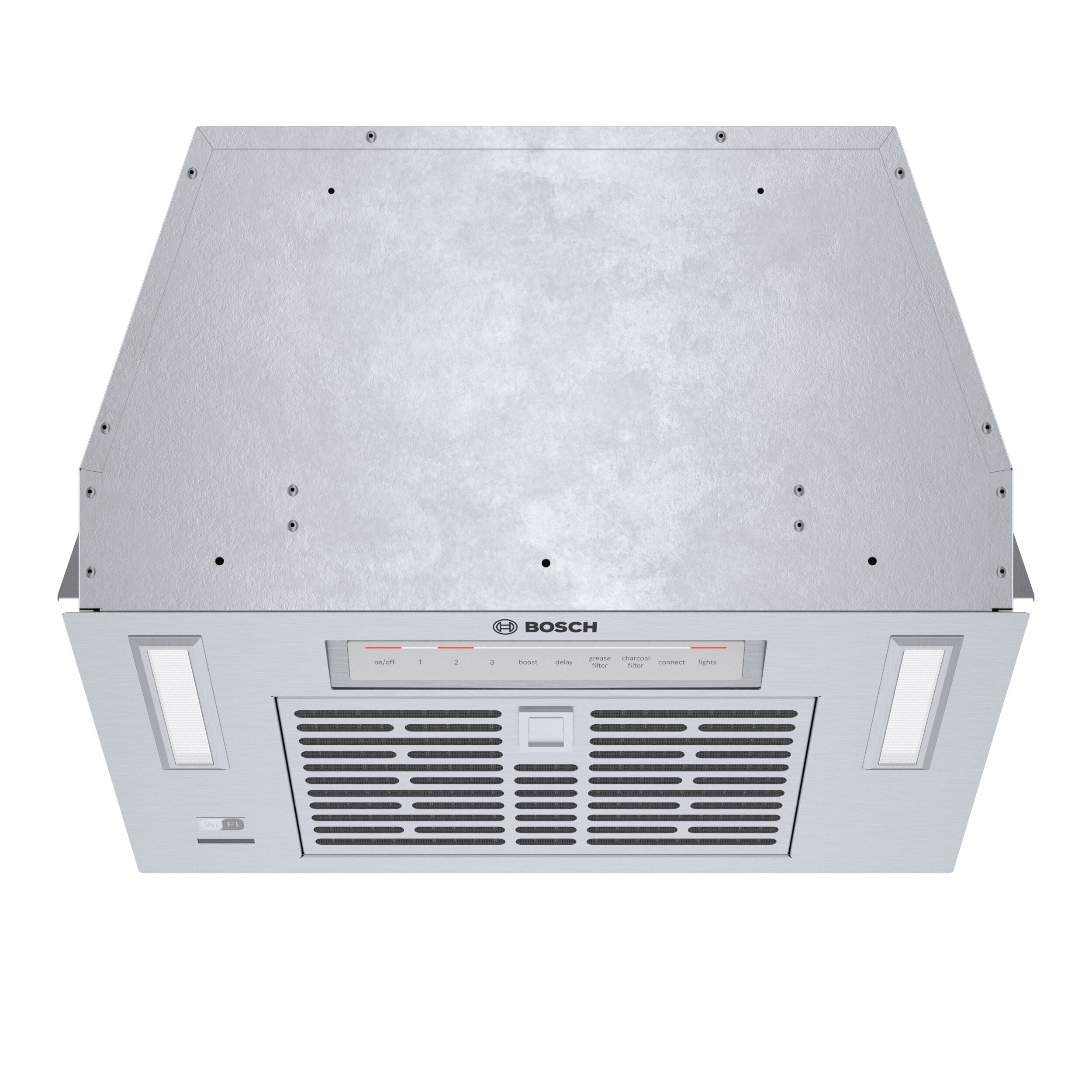 Bosch 300 Series 24 in 300 CFM Cabinet Depth Custom Insert Range Hood with Light in Stainless Steel HomeConnect