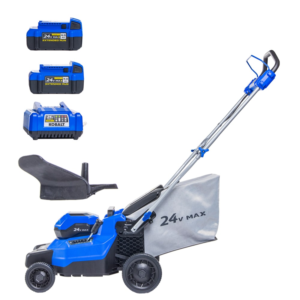 Kobalt 24-volt, 16-in Push Battery Walk Mower with (2) 4 Ah Battery Included