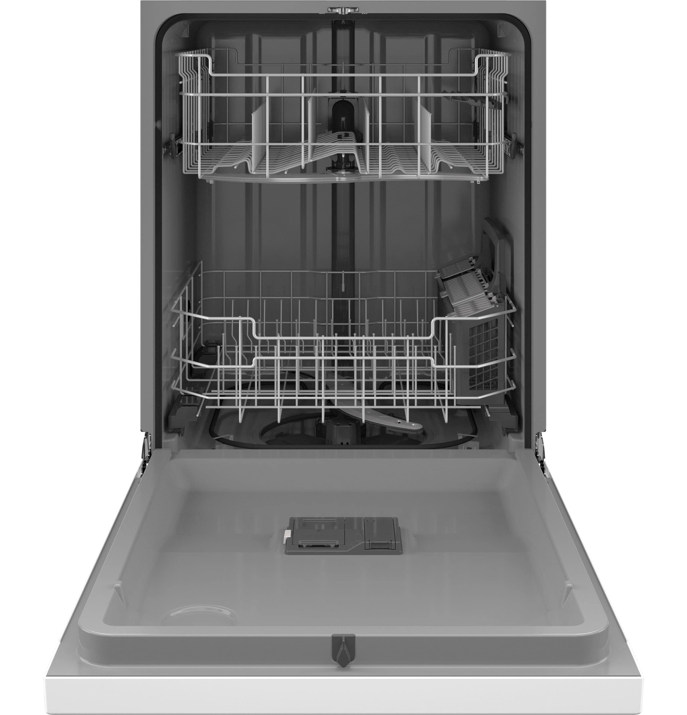 GE Dry Boost Front Control 24 in Built In Dishwasher White ENERGY STAR 52 dBA