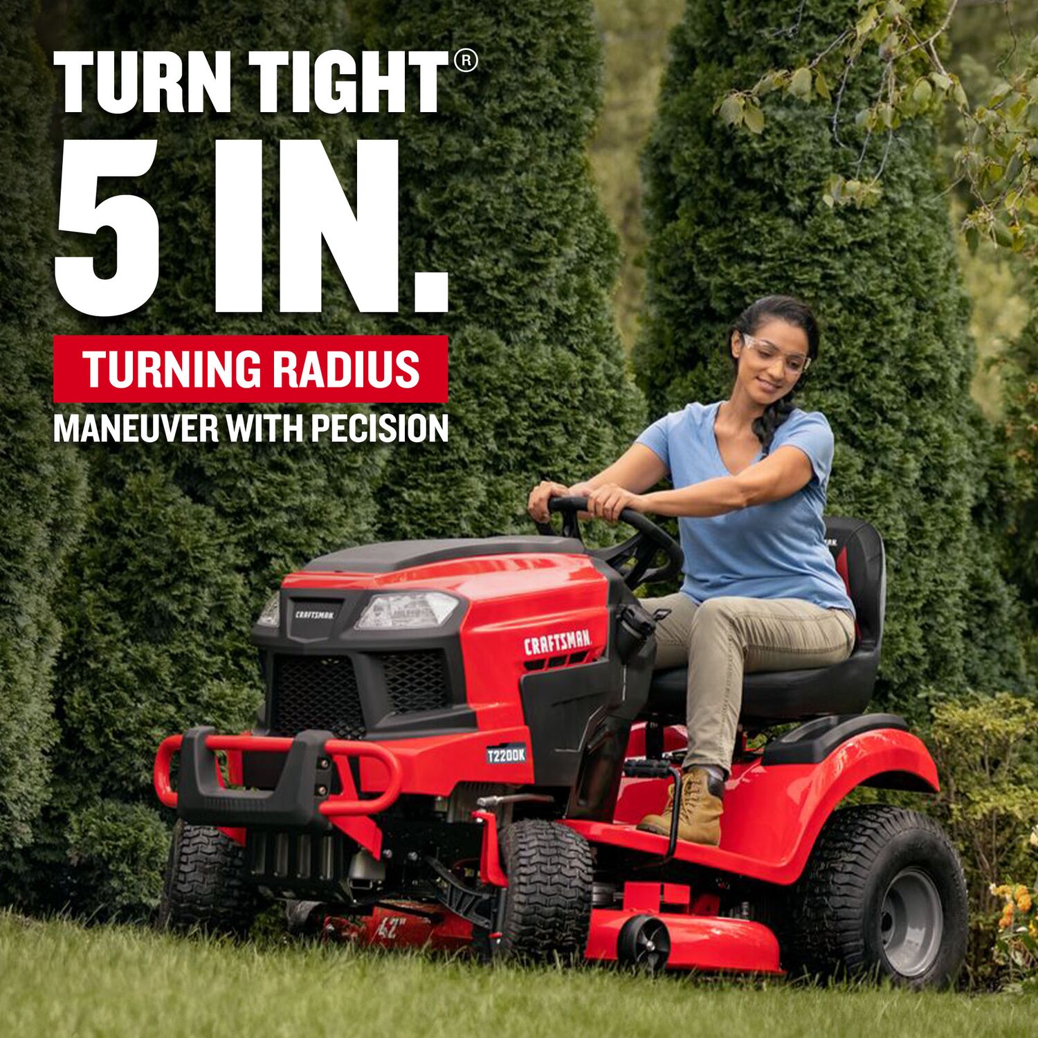 CRAFTSMAN T2200K Turn Tight 42-in 20 -HP V-twin Gas Riding lawn mower