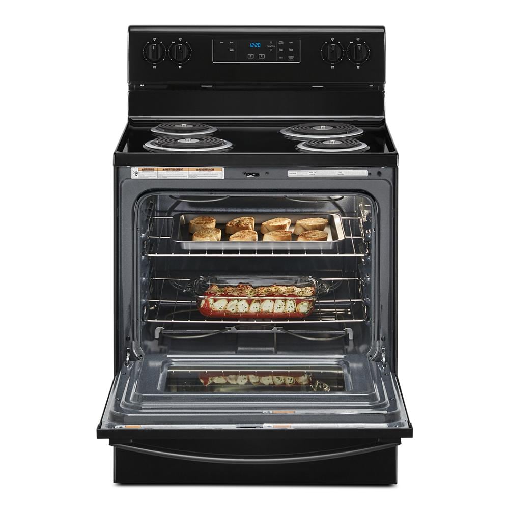 Whirlpool 30-in 4 burners 4.8-cu ft Freestanding Electric Range ( Black )
