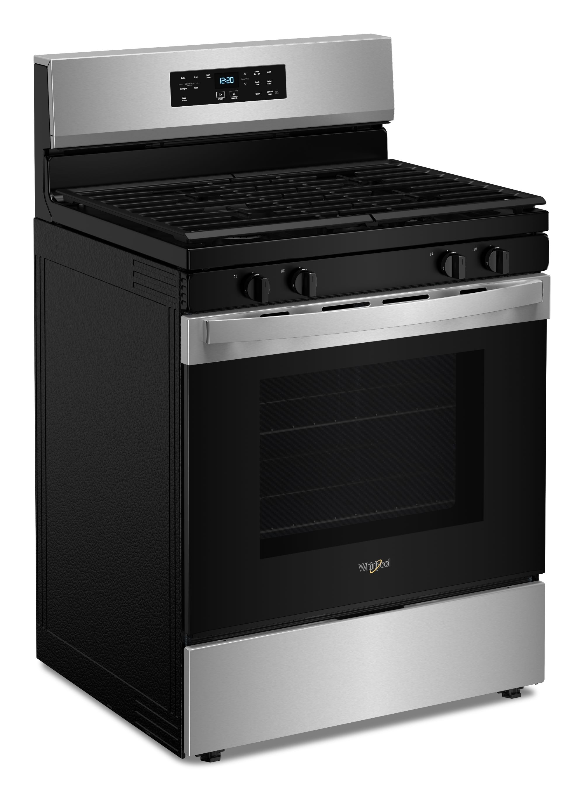 Whirlpool 30-in 4 burners 5-cu ft Freestanding Natural Gas Range ( Stainless Steel )