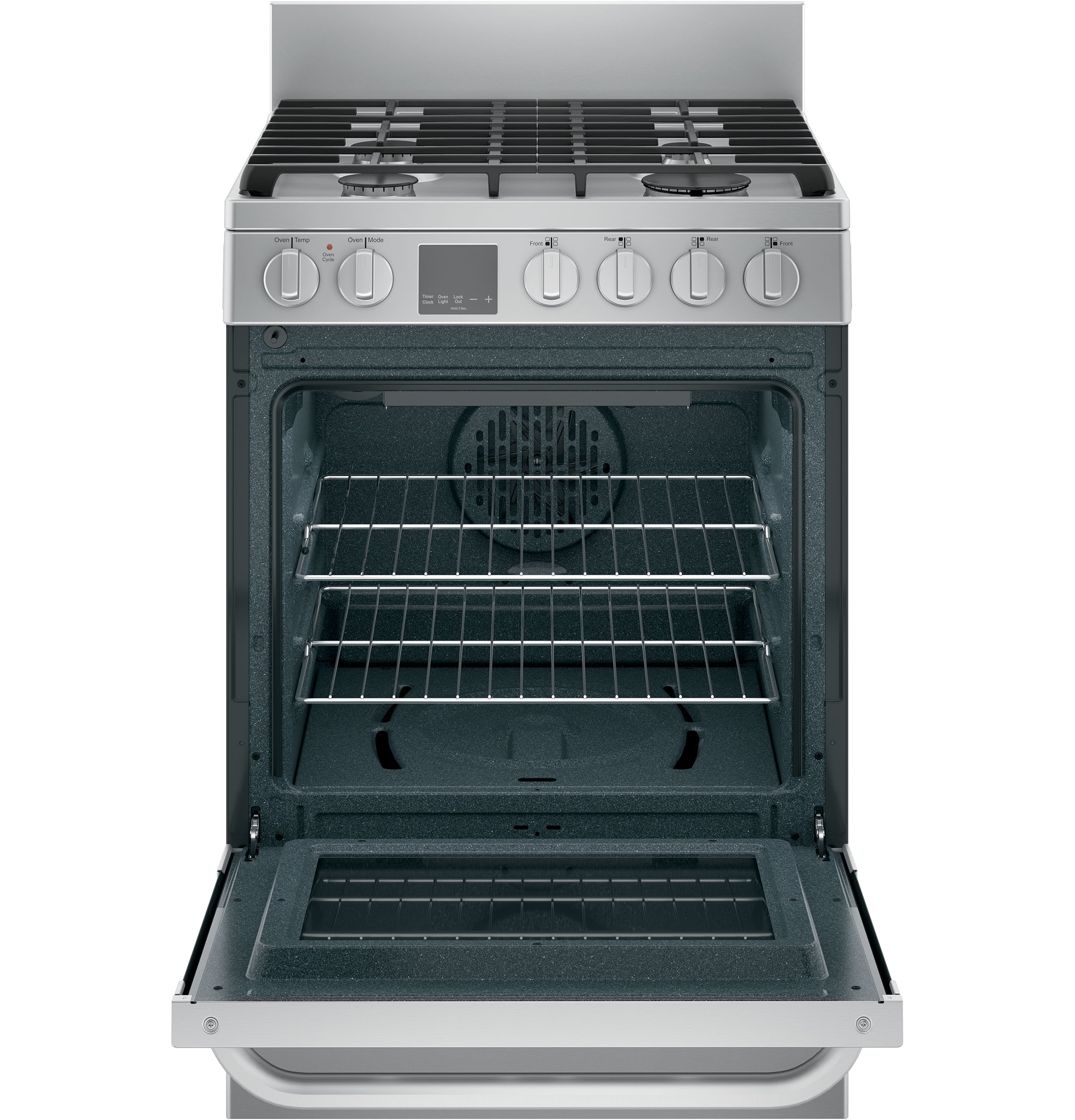 Haier 24-in 4 burners 2.9-cu ft Convection Oven Freestanding Natural Gas Range ( Stainless Steel )