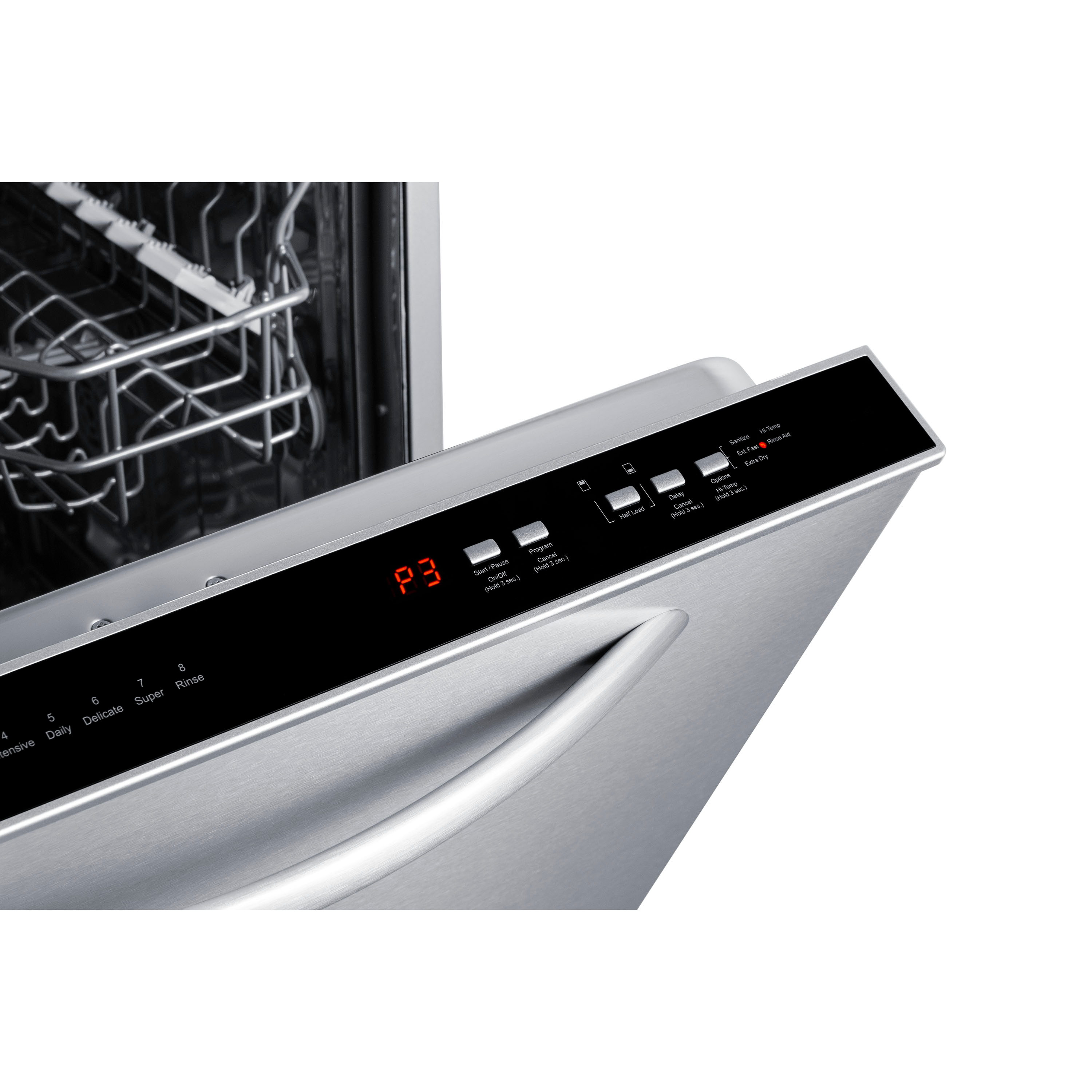 Summit Appliance Top Control 24 in Built In Dishwasher Stainless Steel ENERGY STAR 47 dBA